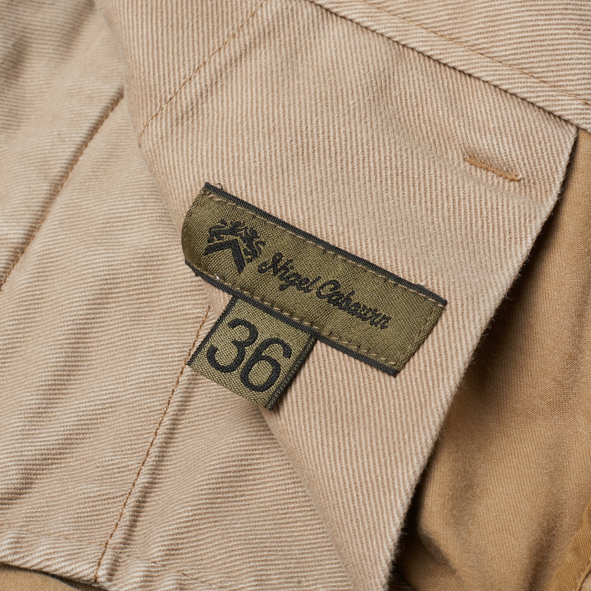 NIGEL CABOURN Tan Cotton Officer's Chino Pants US 33 34 Slim Fit