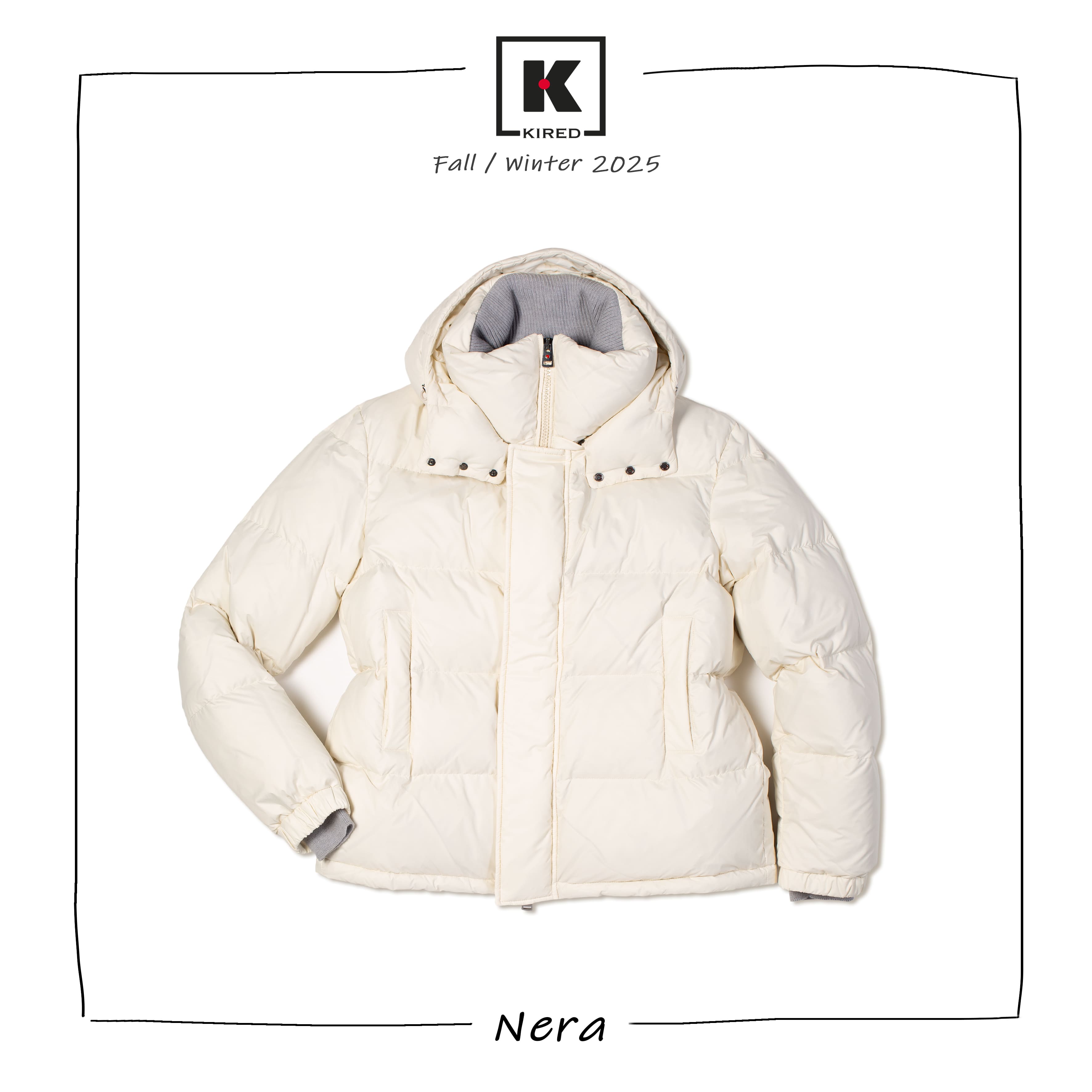 KITON KIRED "Nera" White Rainproof Down Puffer Jacket Parka EU 50 US M 2025