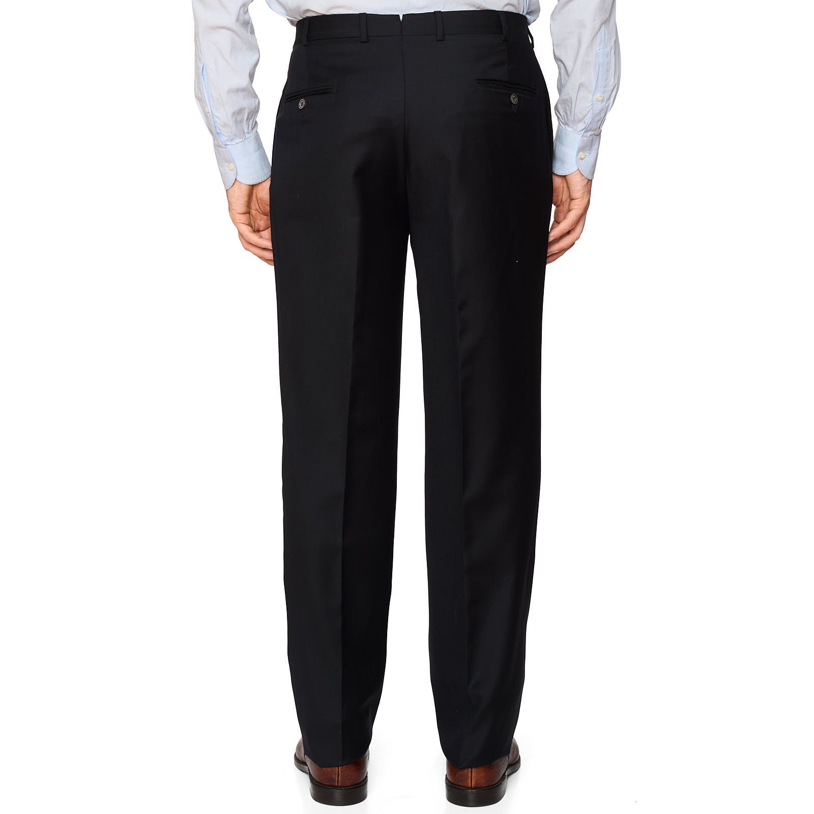 PESCAROLO Napoli Navy Blue Wool Dress Pants  NEW