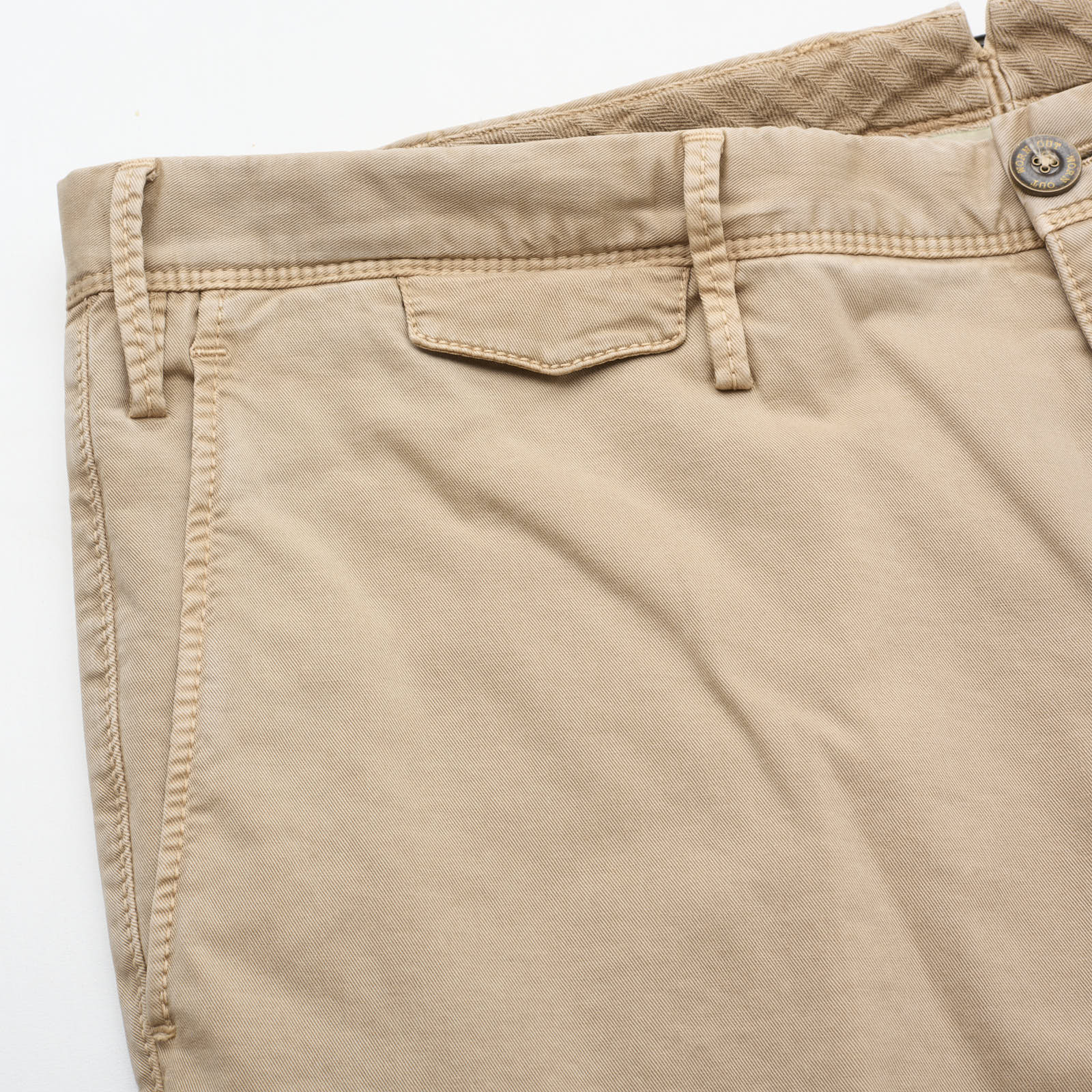 PT01 PANTALONI TORINO Beige Slim Fit "Worn Out" Chino Stretch Pants NEW US 38