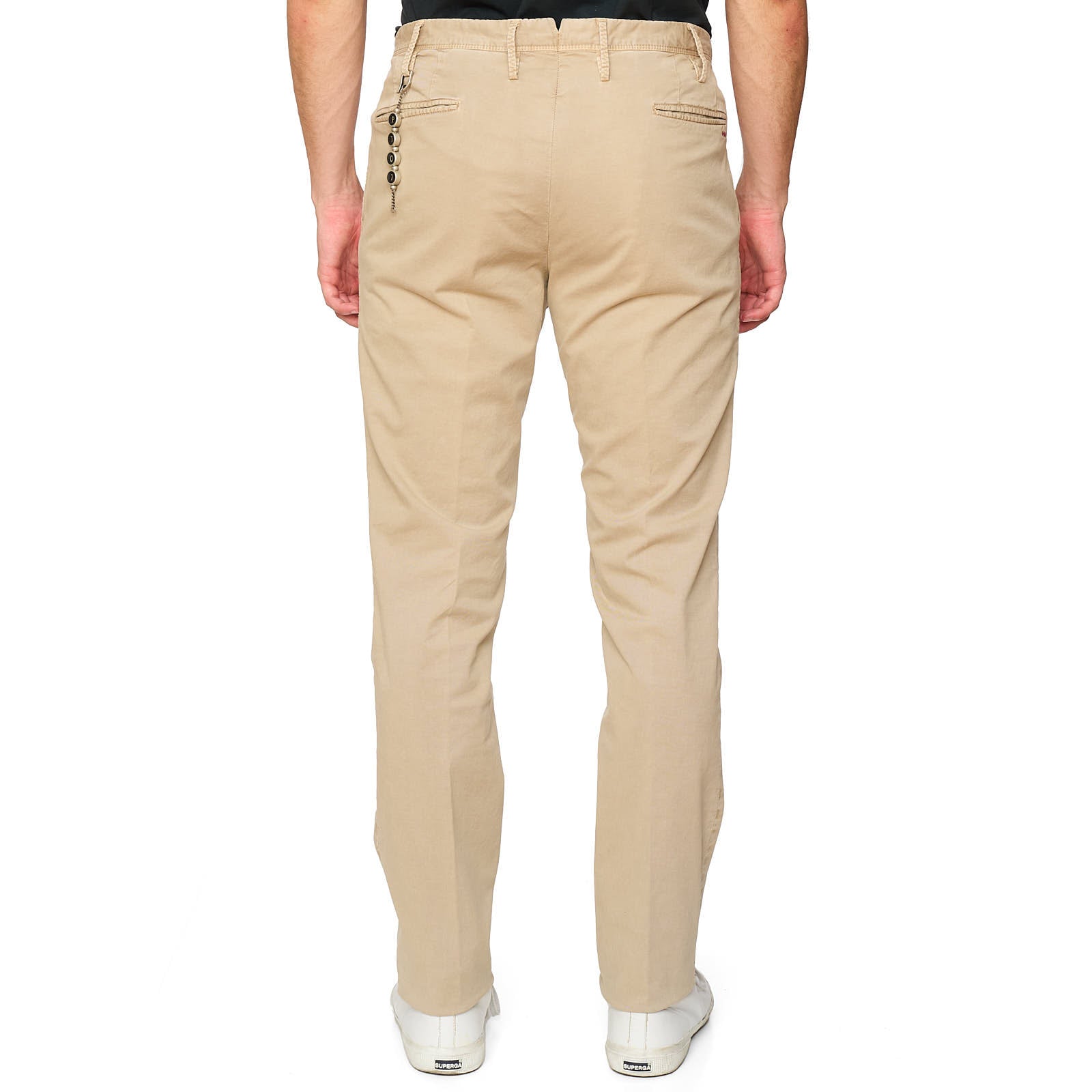 PT01 PANTALONI TORINO Beige Slim Fit "Worn Out" Chino Stretch Pants NEW US 38