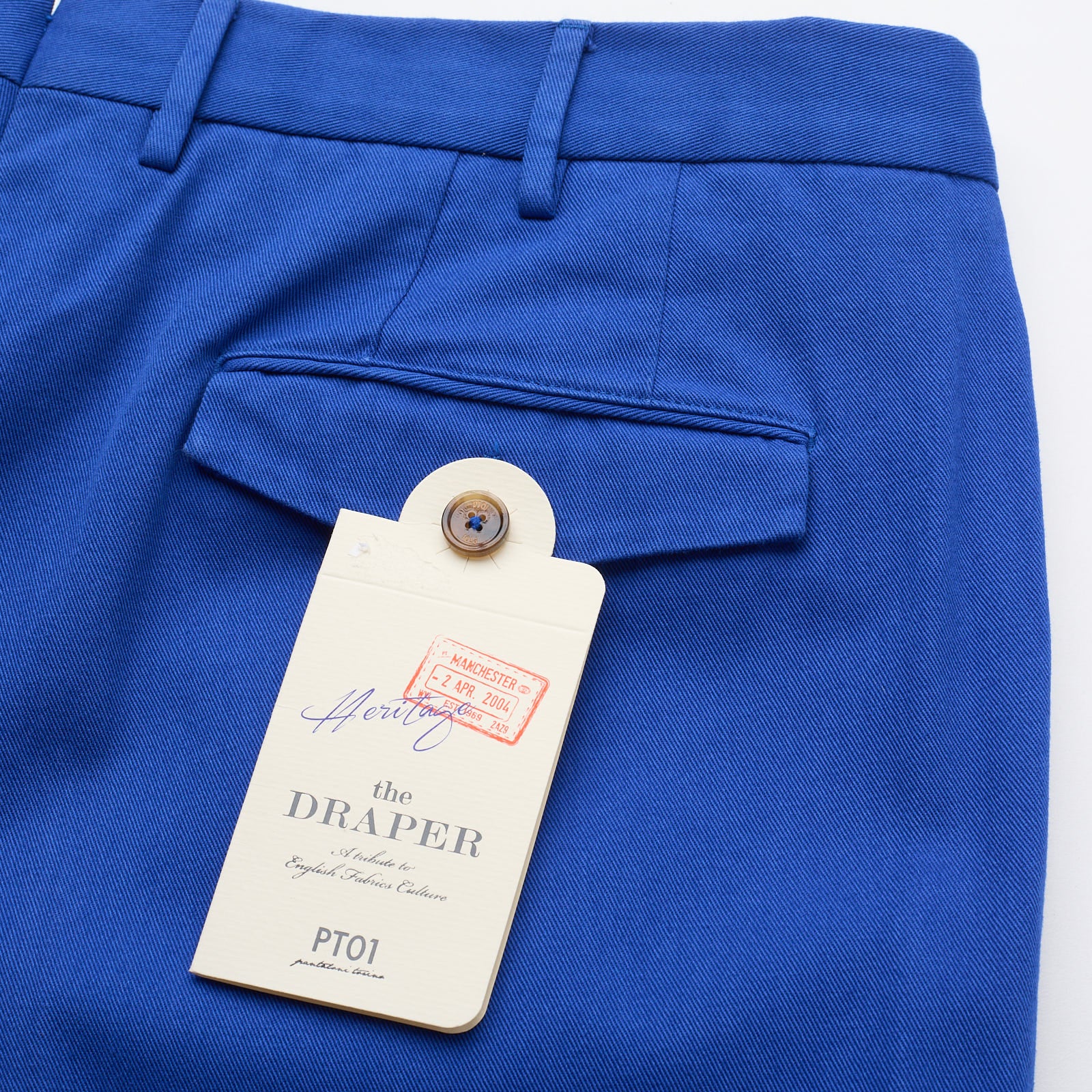 PT01 PANTALONI TORINO Royal Blue Gentleman Fit Chino Pants NEW