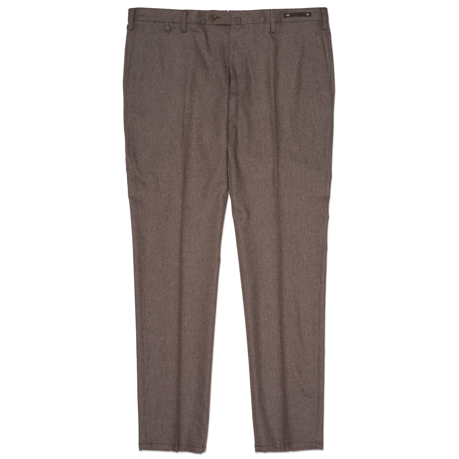 PT01 PANTALONI TORINO Gray Wool "Westpoint" Slim Fit Stretch Chino Pants EU 58 NEW US 40