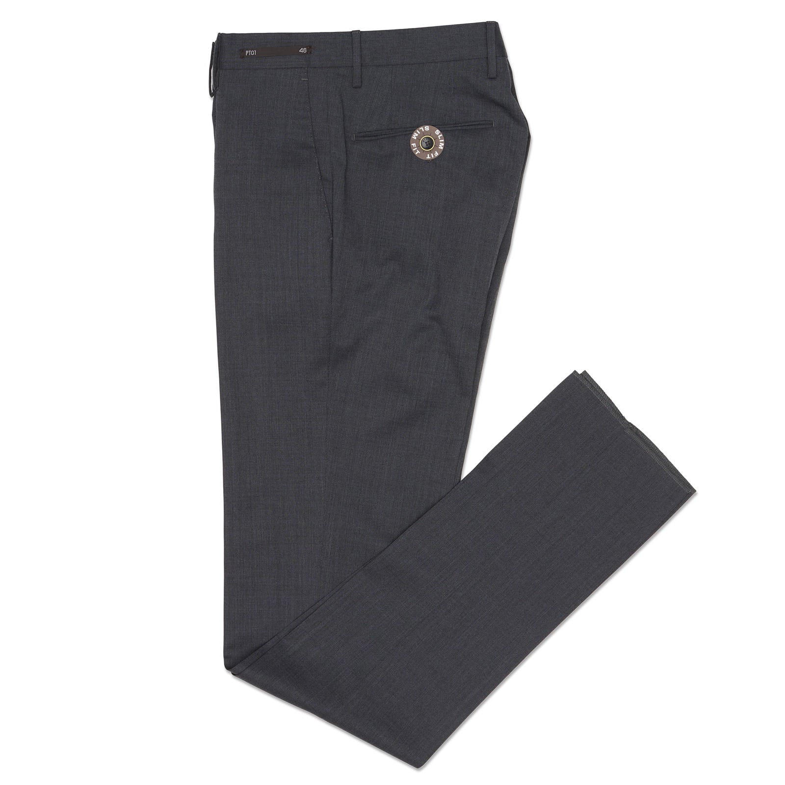 PT01 PANTALONI TORINO Gray Stretch Wool "HEPCAT" Dress Pants EU 46 NEW US 30