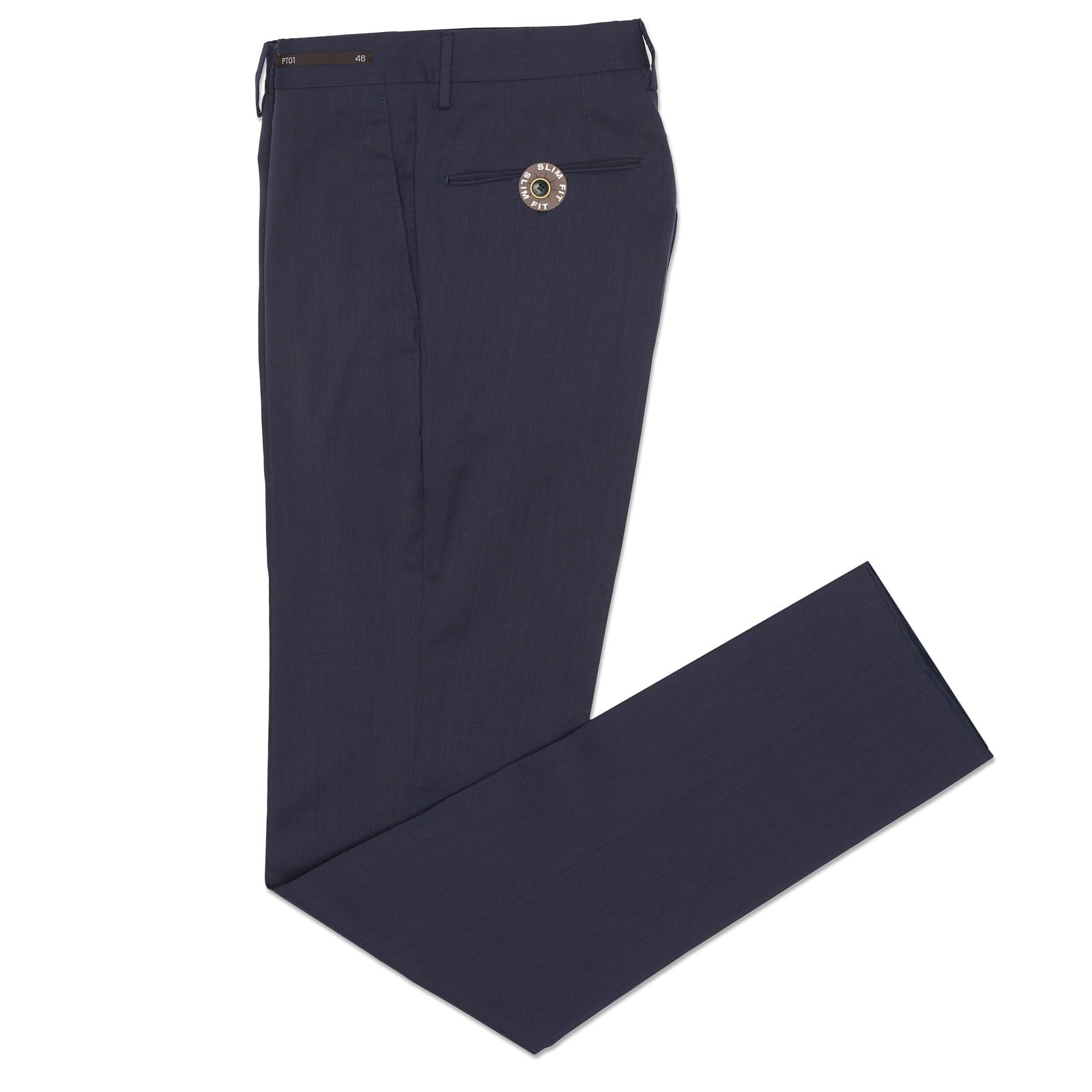 PT01 PANTALONI TORINO "HEPCAT" Blue Wool-Poly Dress Pants EU 46 NEW US 30