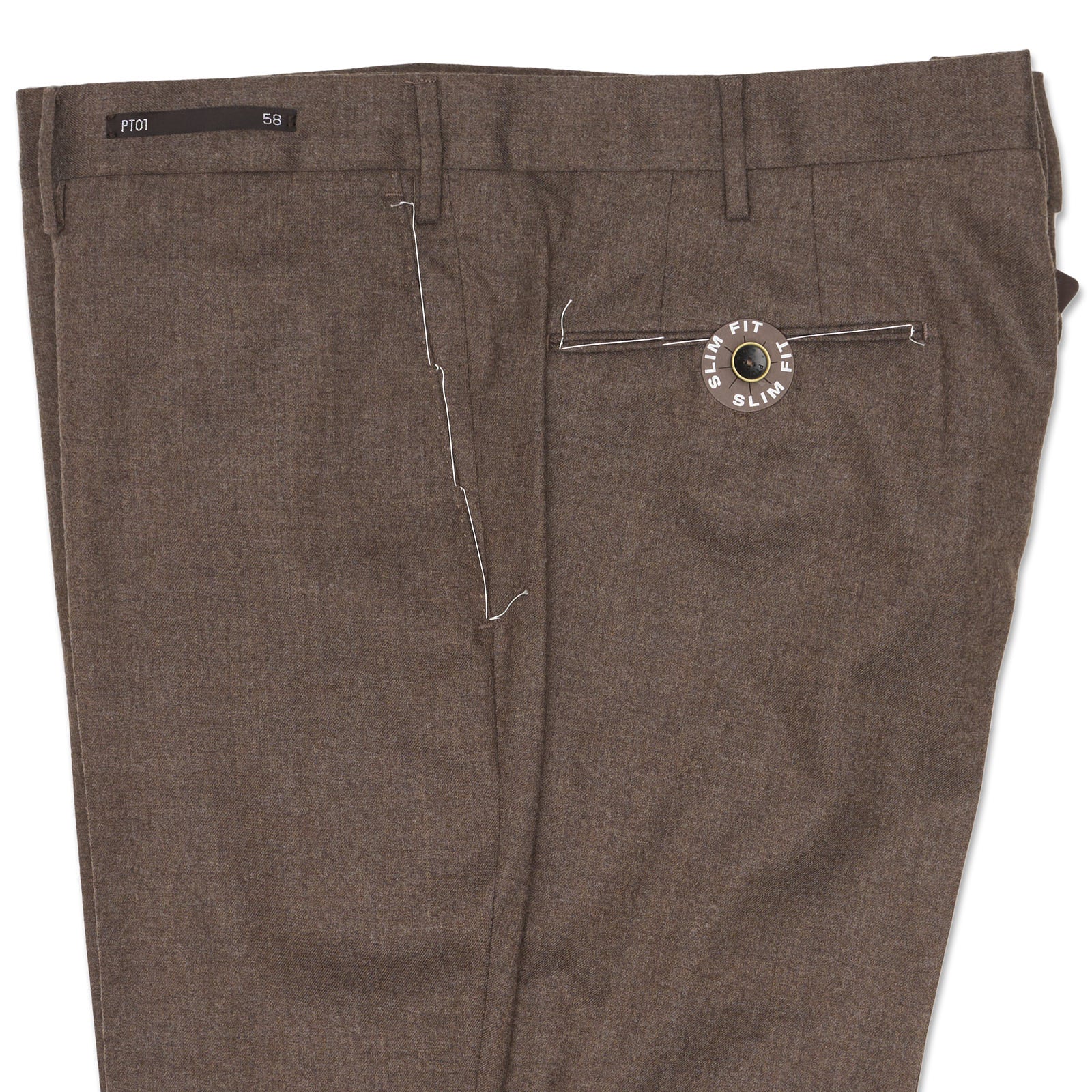 PT01 PANTALONI TORINO"HEPCAT" Light Brown Wool Dress Pants EU 58 NEW US 40