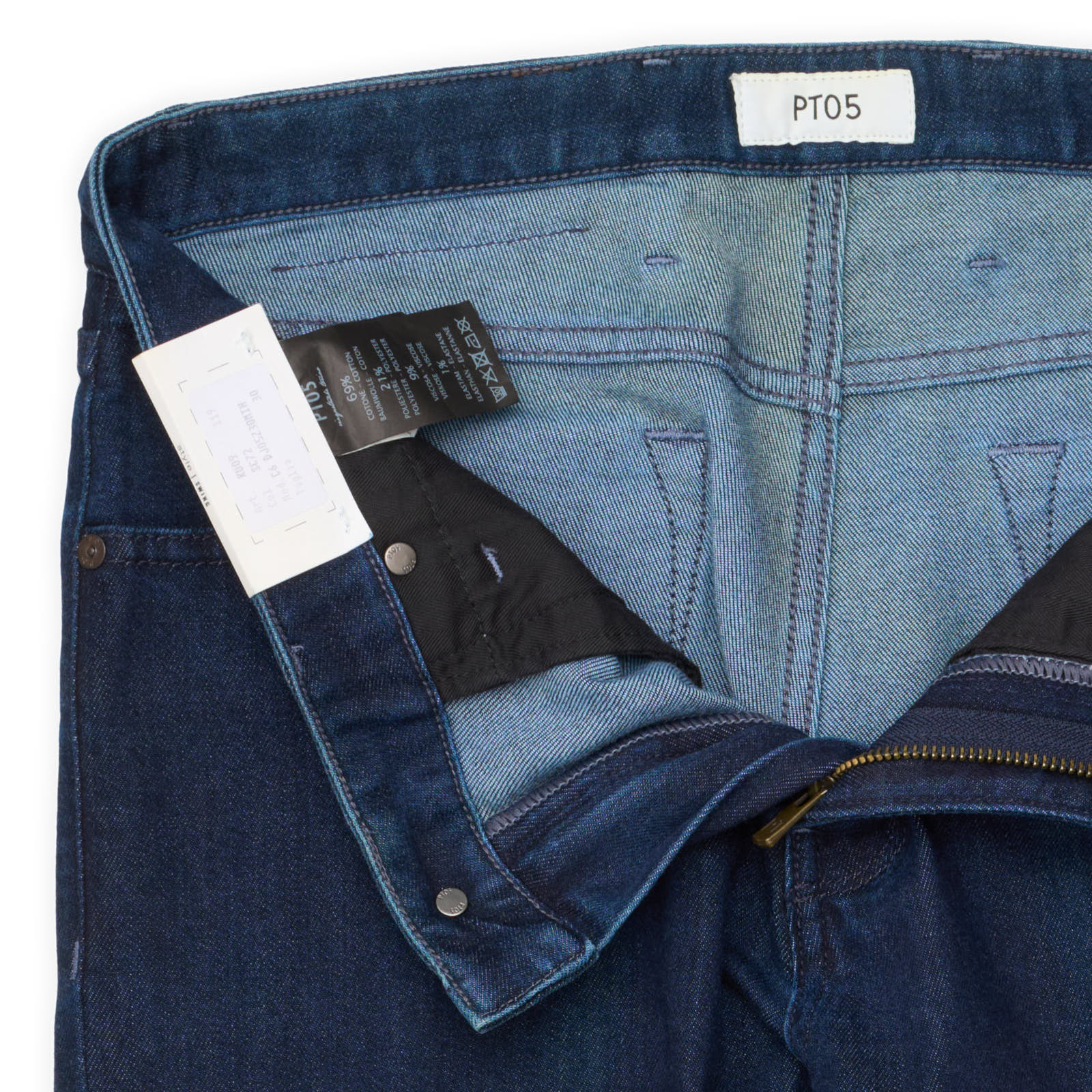 PT05 "Swing" Indigo Blue Cotton-Polyester Stretch Superslim Jeans NEW US 30