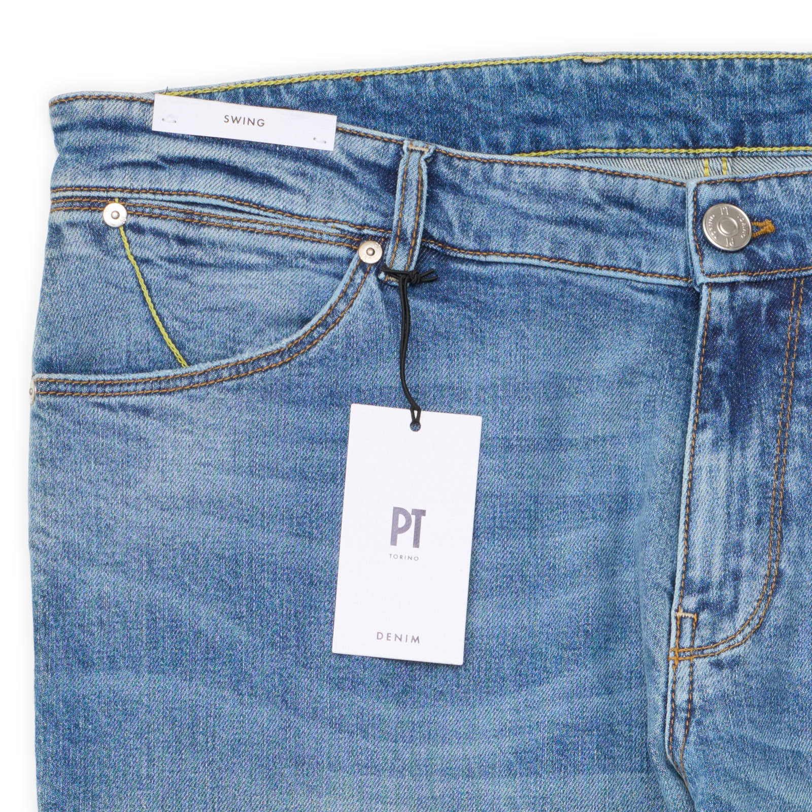 PT05 "Swing" Light Blue Denim Cotton Slim Fit Jeans Pants NEW US 40