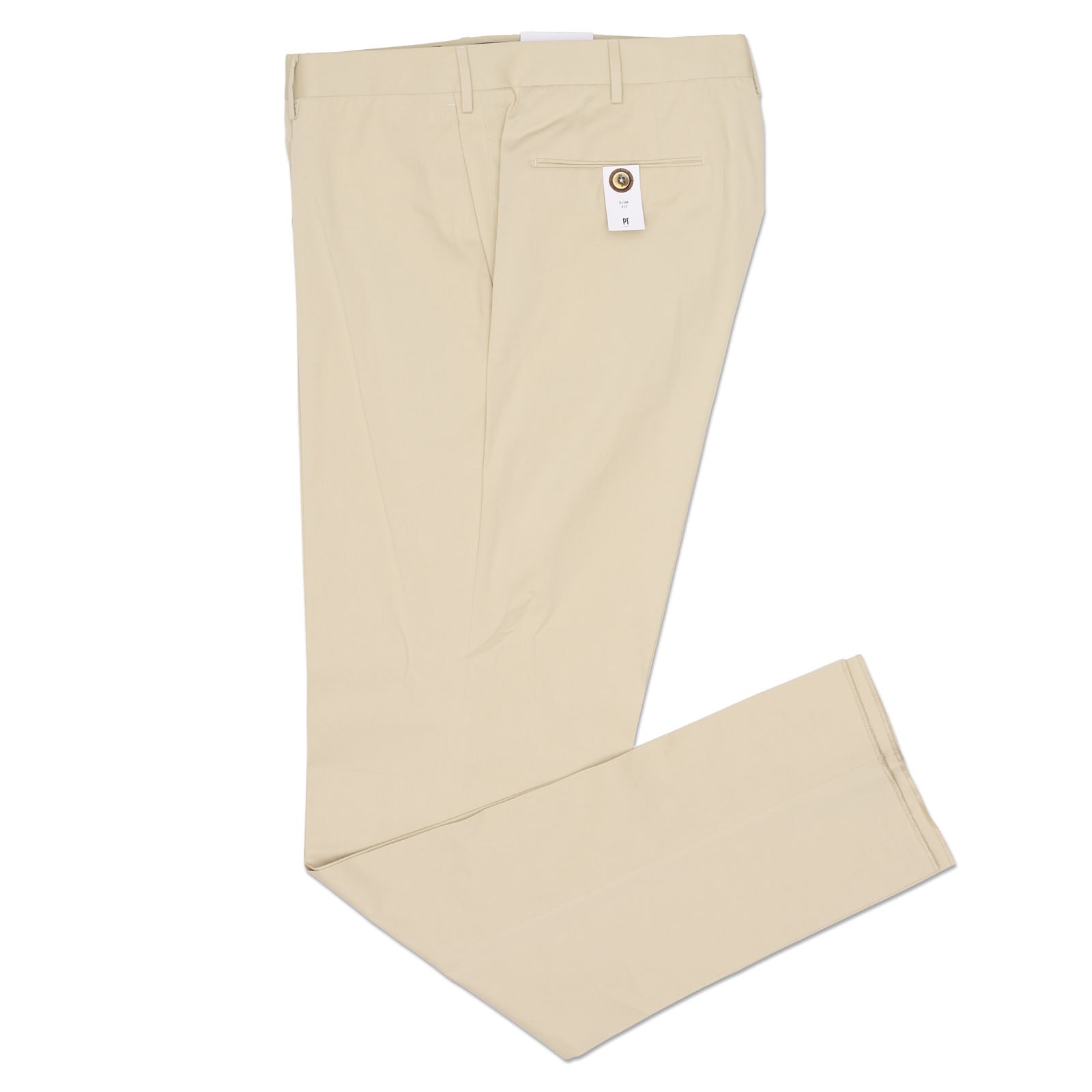 PT PANTALONI TORINO Beige Slim Fit Silkochino Pants NEW EU 60 NEW US 40