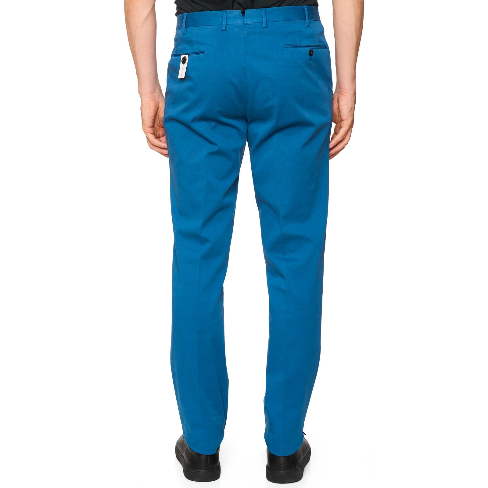 PT PANTALONI TORINO Blue Lyocell-Cotton Slim Fit Chino Pants EU 54 NEW US 36