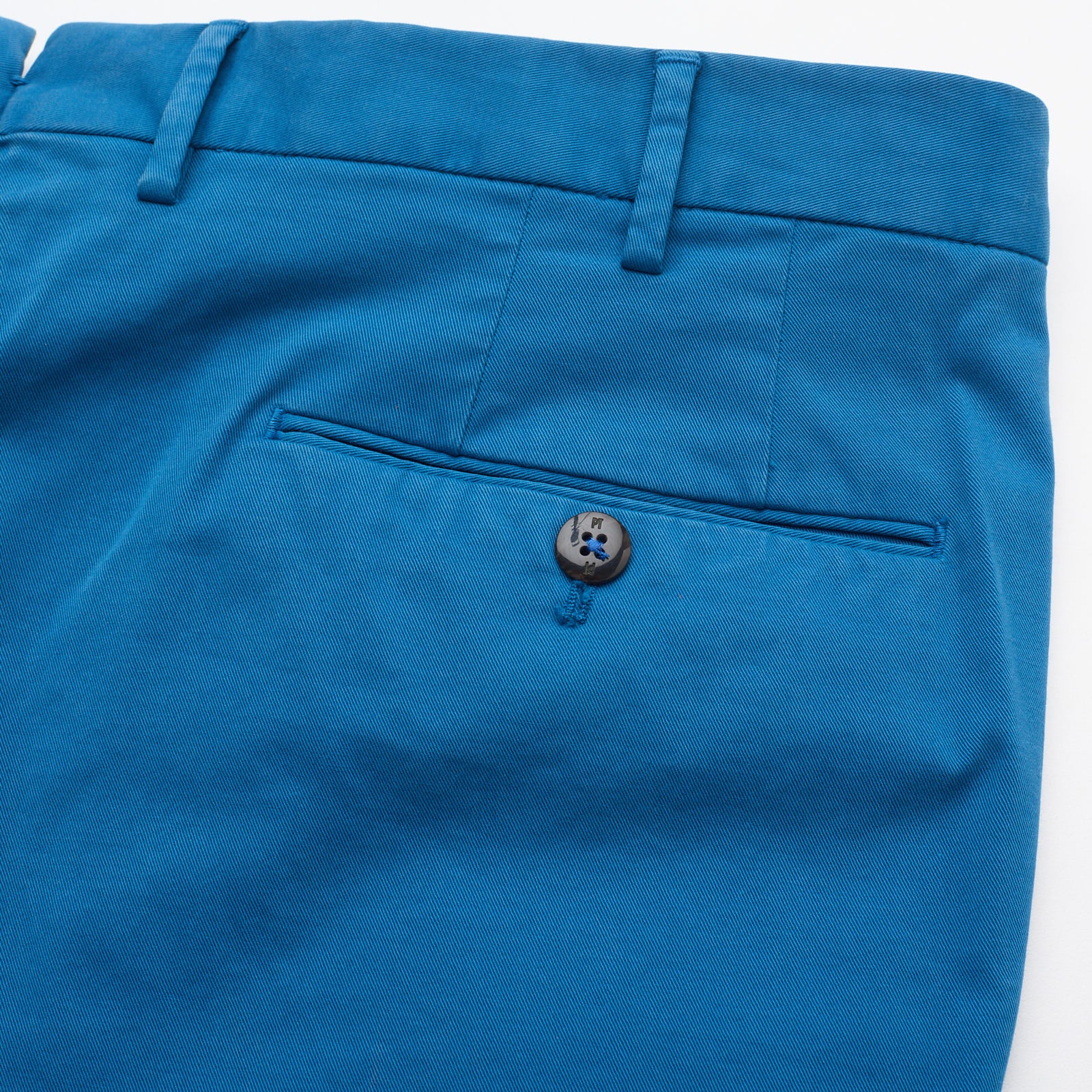 PT PANTALONI TORINO Blue Lyocell-Cotton Slim Fit Chino Pants EU 54 NEW US 36