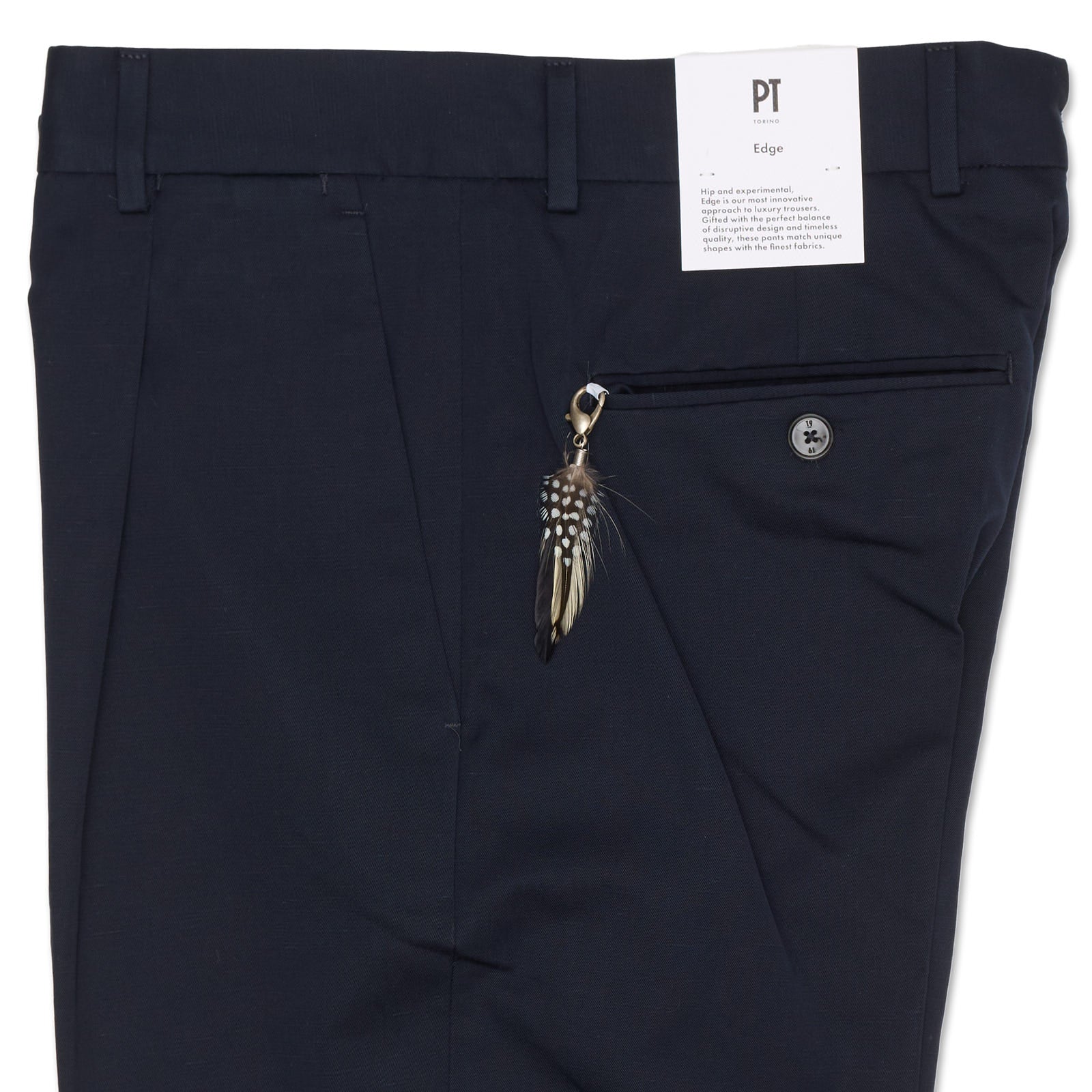 PT PANTALONI TORINO Blue "EDGE" Pants Cotton-Linen EU 46 NEW US 30