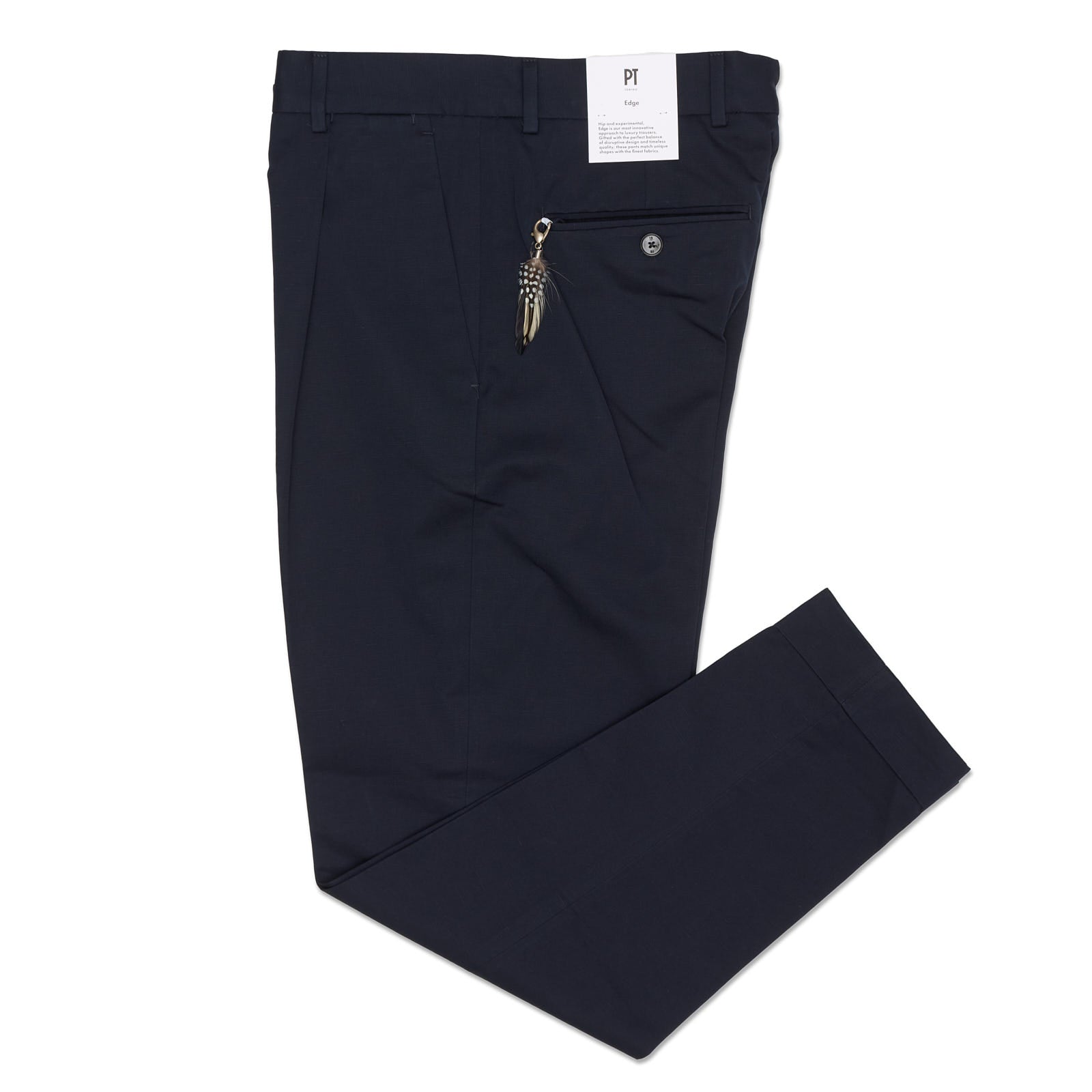 PT PANTALONI TORINO Blue "EDGE" Pants Cotton-Linen EU 46 NEW US 30