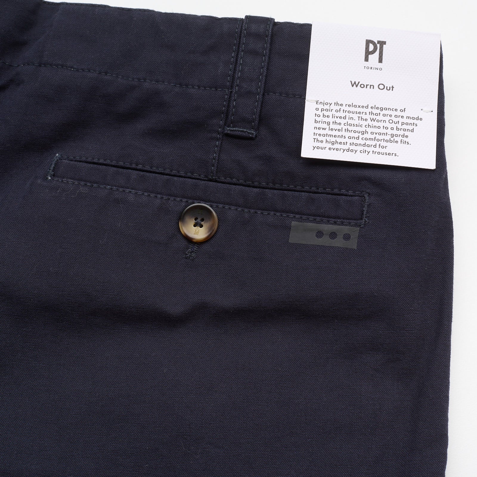 PT PANTALONI TORINO Blue Shot Fit "WORN OUT" Chino Pants NEW