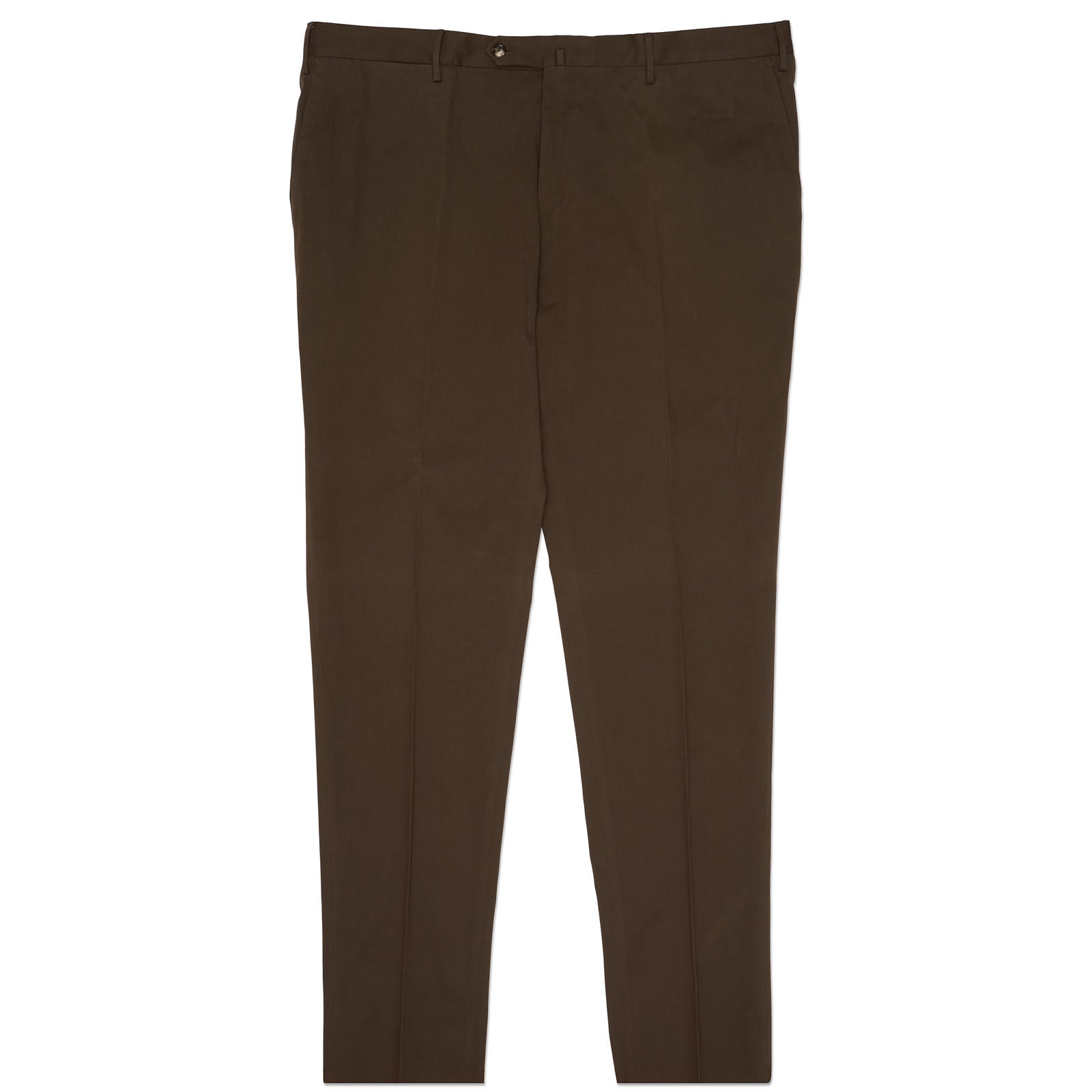 PT PANTALONI TORINO Brown Cotton-Silk Slim Fit Silkochino Pants EU 60 NEW US 40