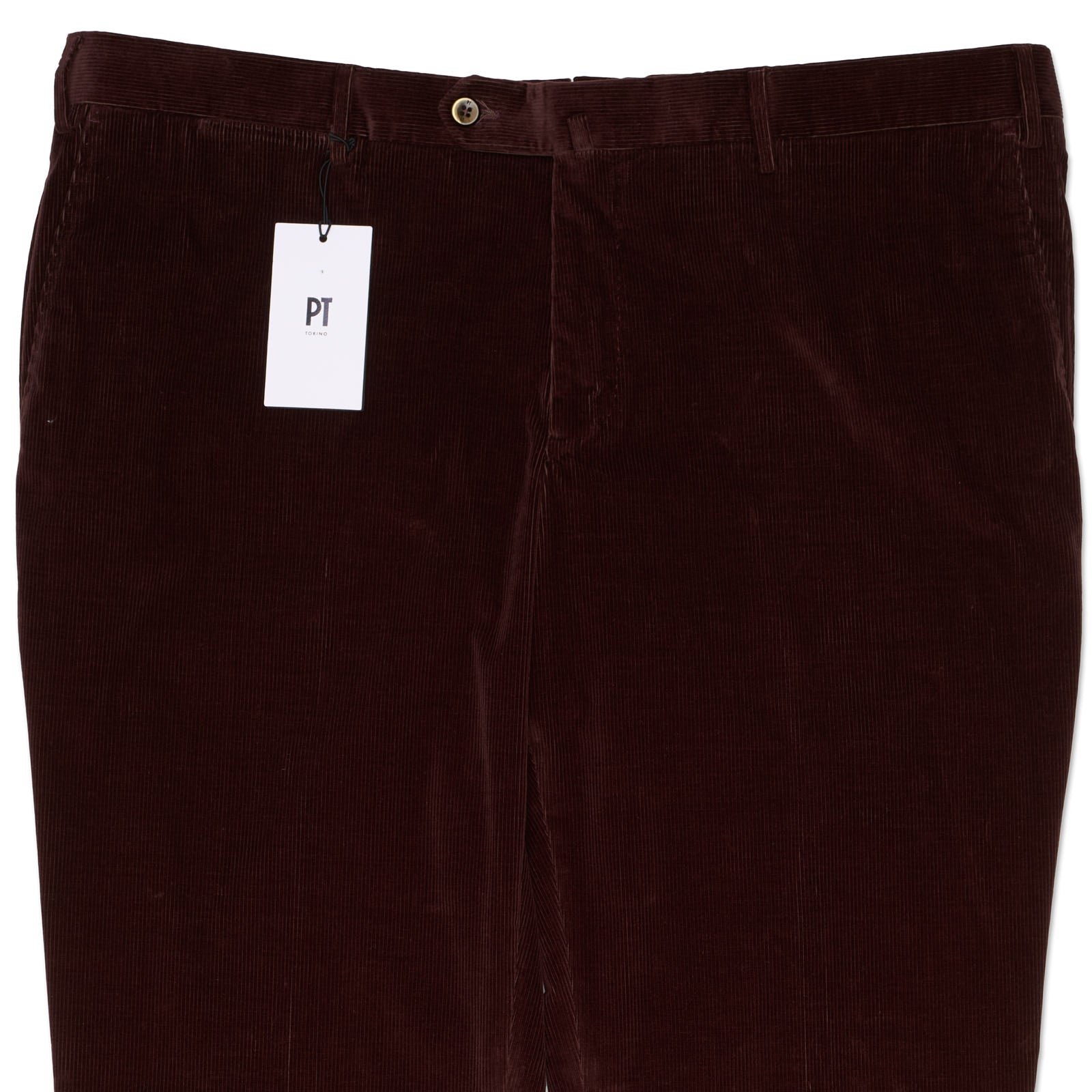 PT PANTALONI TORINO Burgundy Slim Fit Corduroy Chino Pants EU 58 NEW US 40