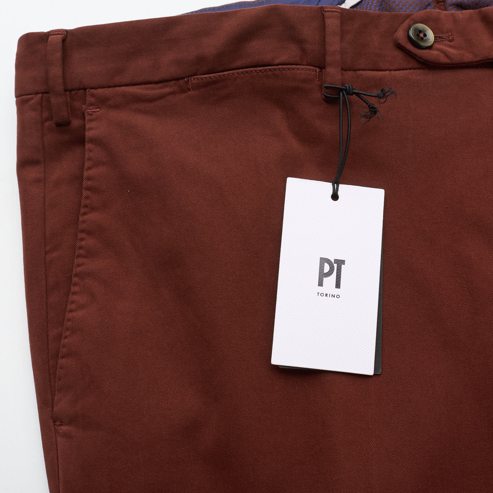 PT PANTALONI TORINO Burgundy Superslim Fit Stretch Cotton Chino Pants NEW