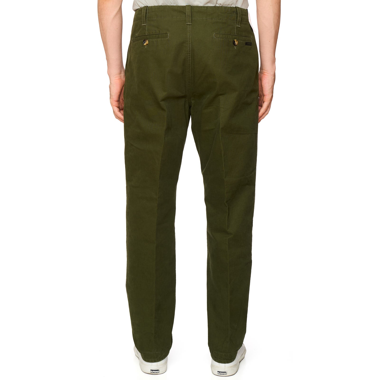 PT PANTALONI TORINO Dark Green Shot Fit Worn Out Deluxe Cotton Chino Pants NEW