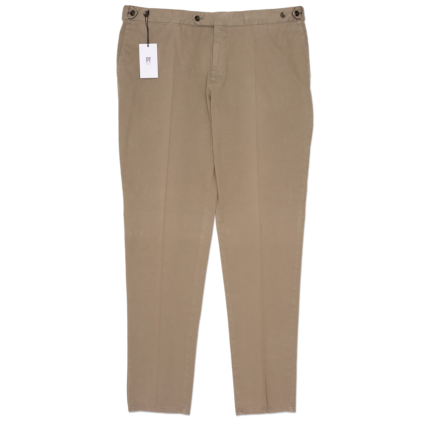 PT PANTALONI TORINO Khakie Cotton Slim Fit Stretch Chino Pants EU 60 NEW US 40