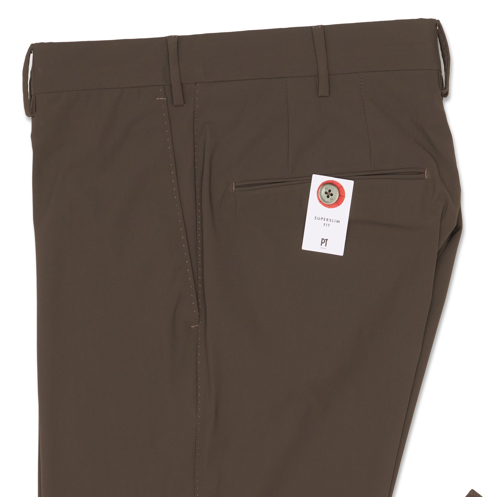 PT PANTALONI TORINO Taupe Superslim Fit Kinetic Pants EU 48 NEW US 32