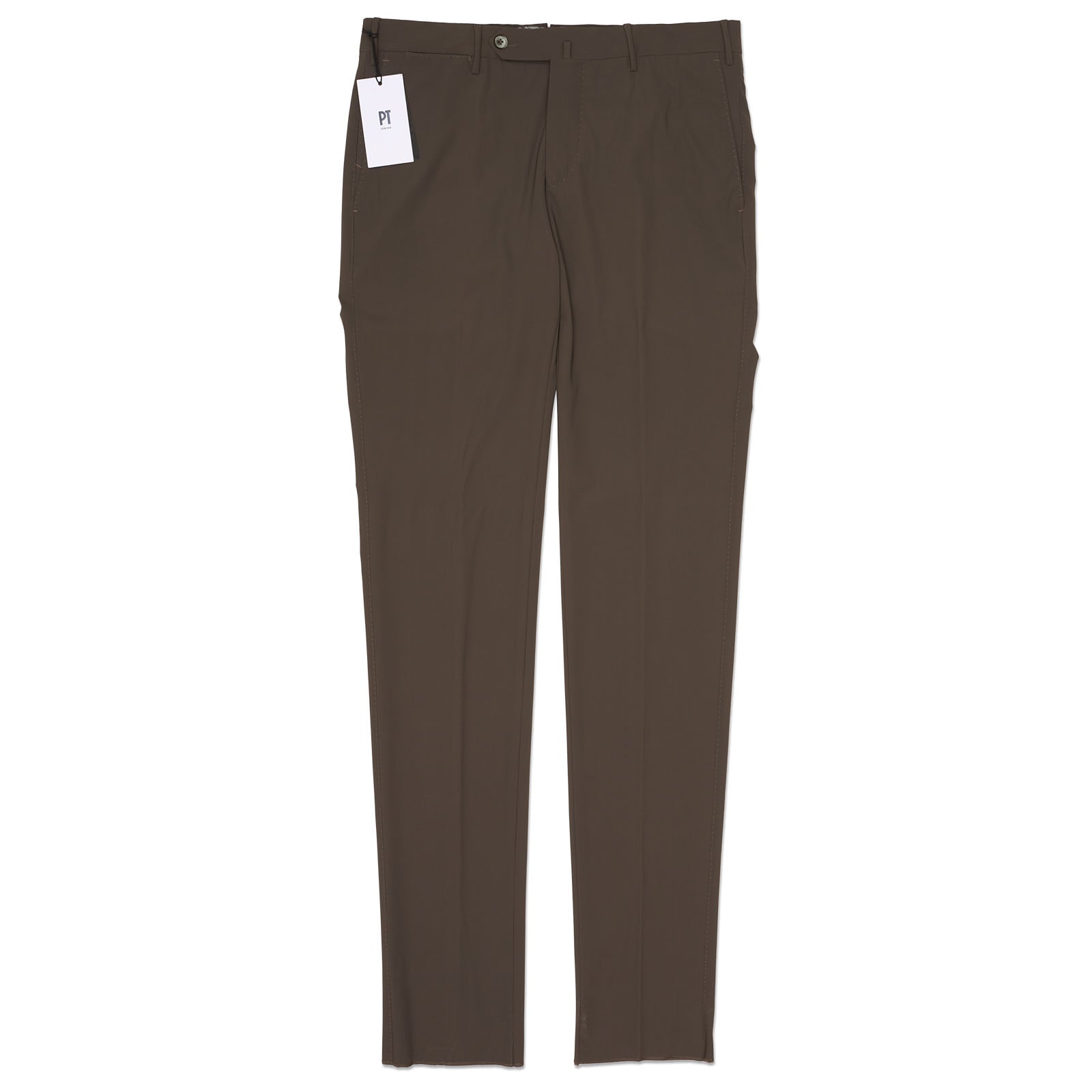 PT PANTALONI TORINO Taupe Superslim Fit Kinetic Pants EU 48 NEW US 32