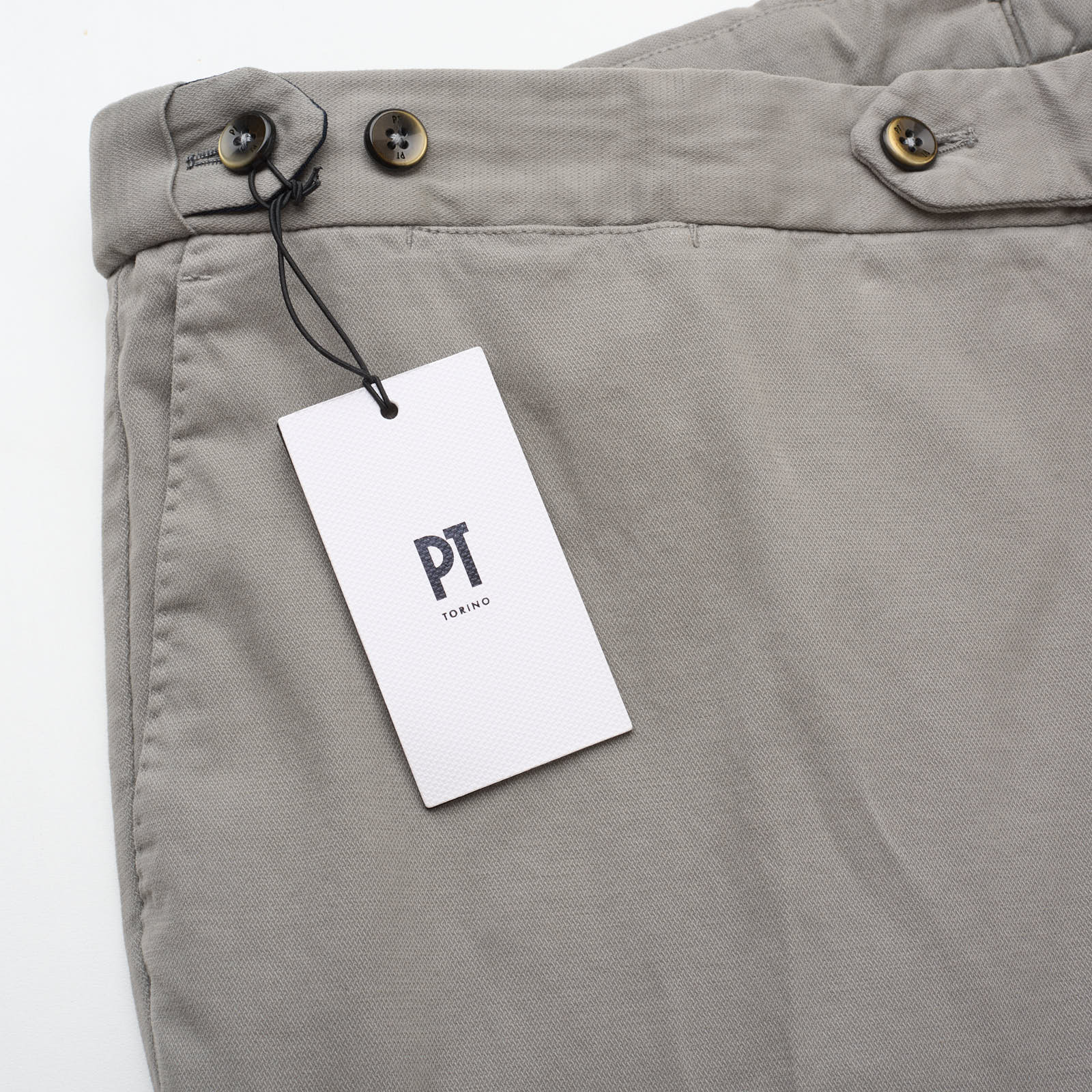 PT PANTALONI TORINO Gray Slim Fit Cotton Chino Stretch Pants NEW