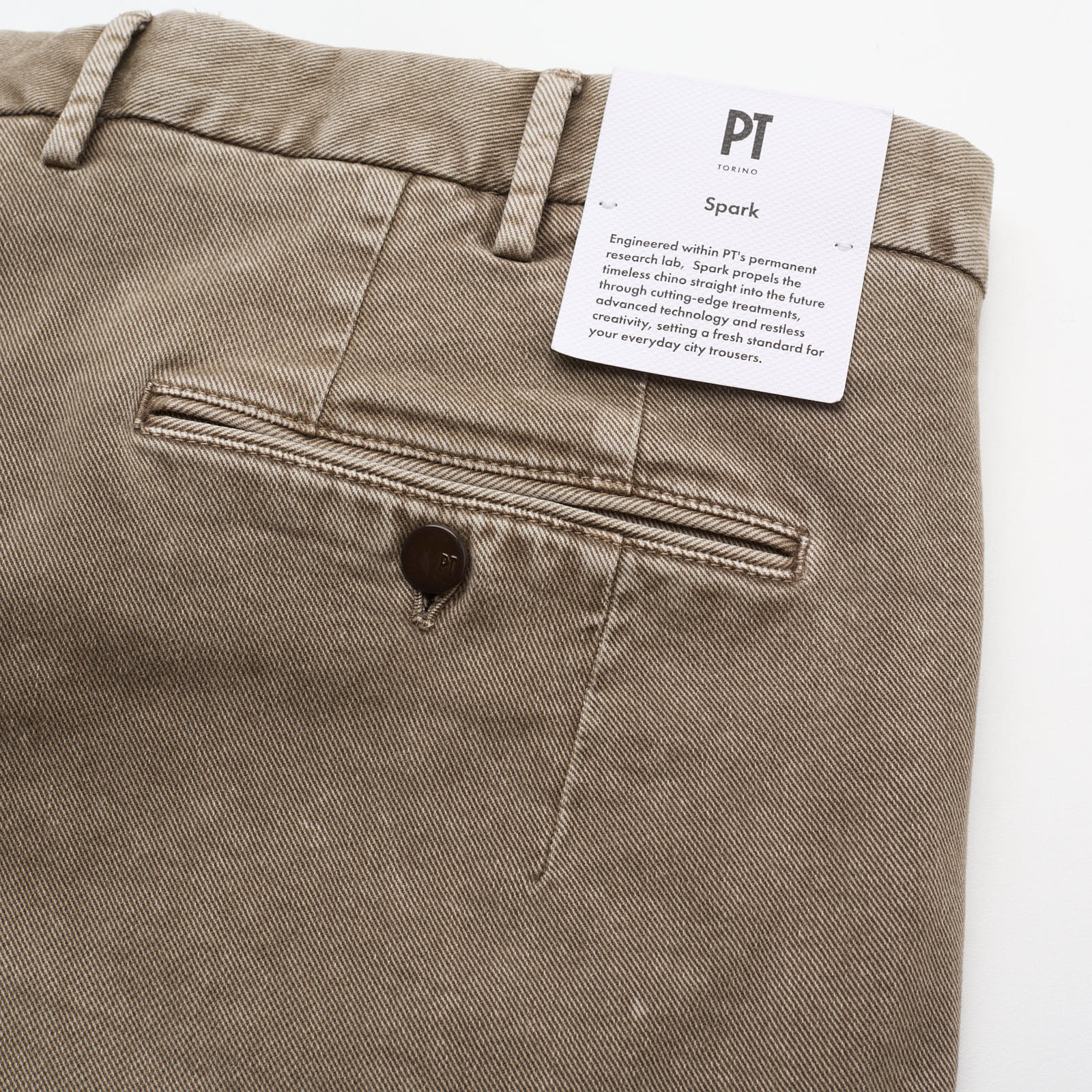 PT PANTALONI TORINO Gray "Spark" Madison Stretch Cotton Chino Pants NEW