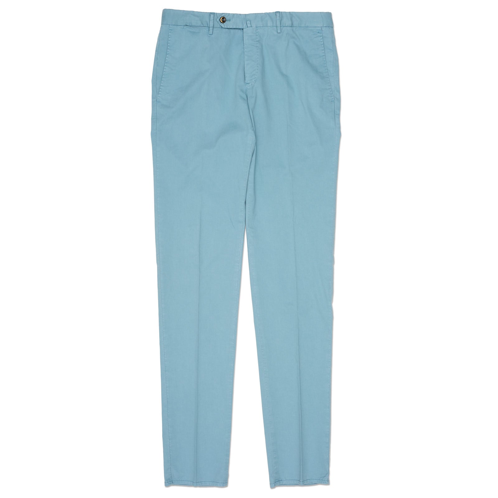 PT PANTALONI TORINO Light Blue Lyocell-Cotton Slim Fit Chino Pants NEW