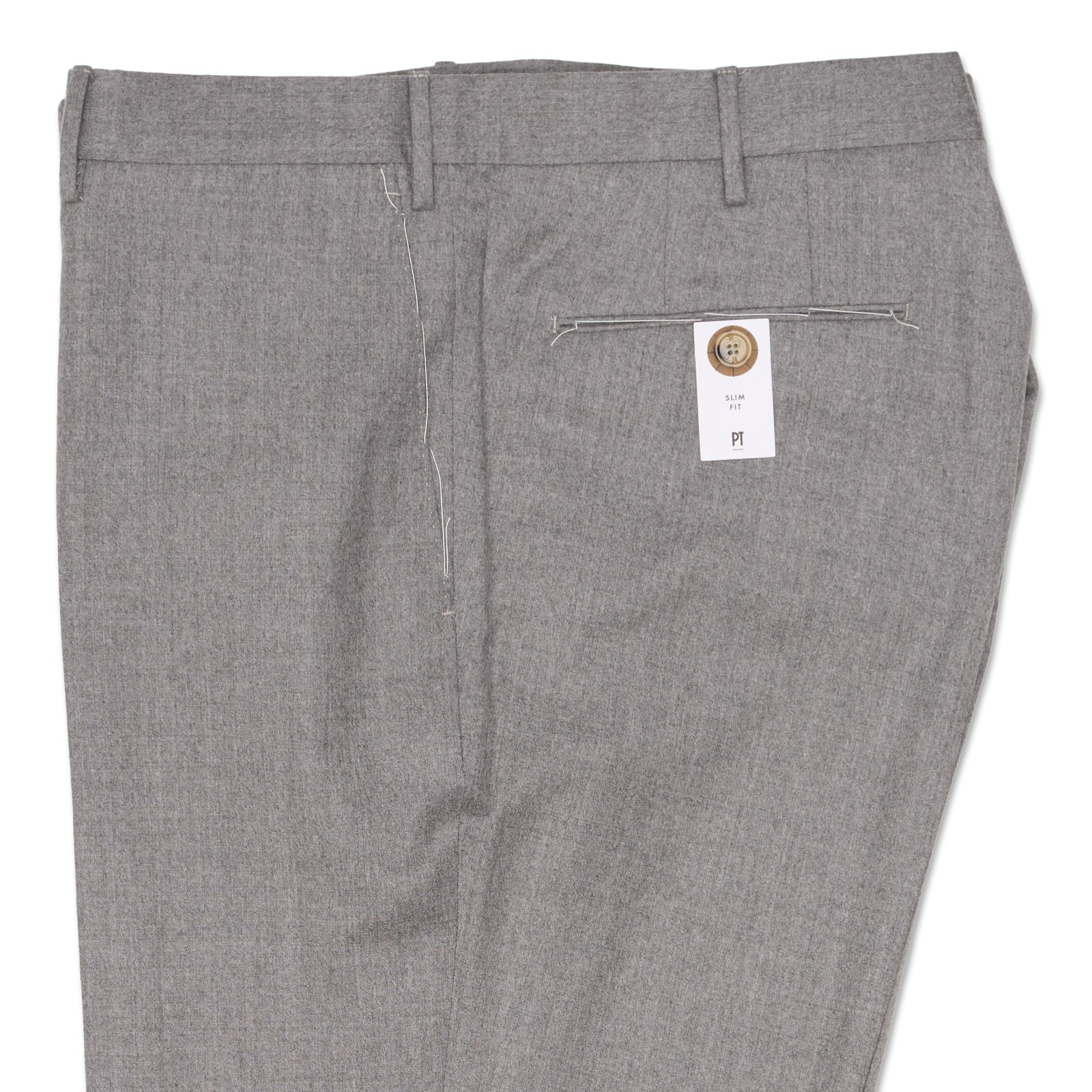 PT PANTALONI TORINO Light Gray Virgin Wool Slim Fit Dress Pants EU 58 NEW US 40