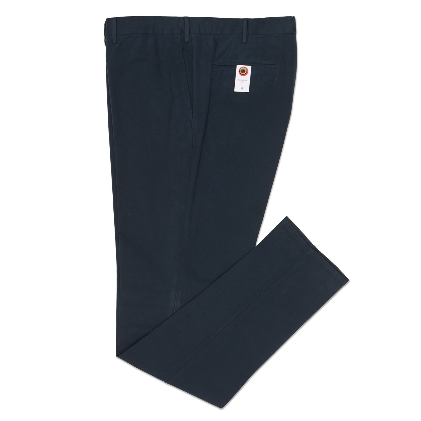 PT PANTALONI TORINO Blue Cotton-Cashmere Superslim Fit Pants EU 60 NEW US 40