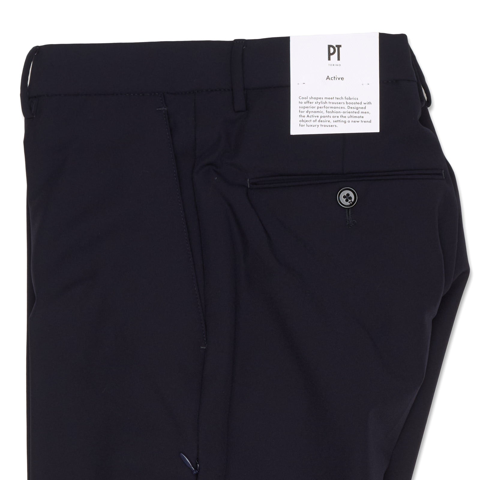 PT PANTALONI TORINO Navy Blue Stretch Alpha Kinetic Dress Pants EU 46 NEW US 30