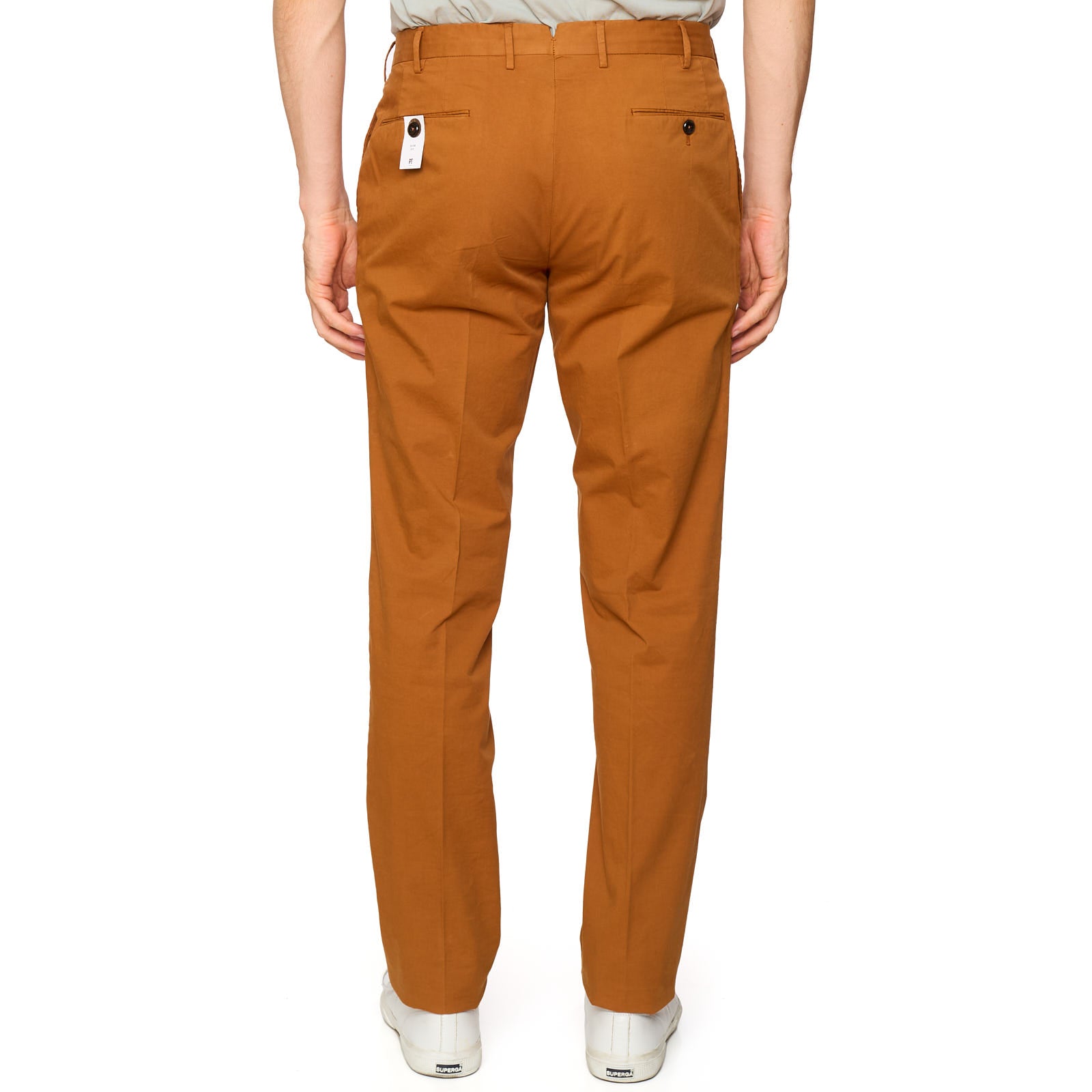 PT PANTALONI TORINO Burnt Orange Slim Fit Stretch Chino Pants NEW