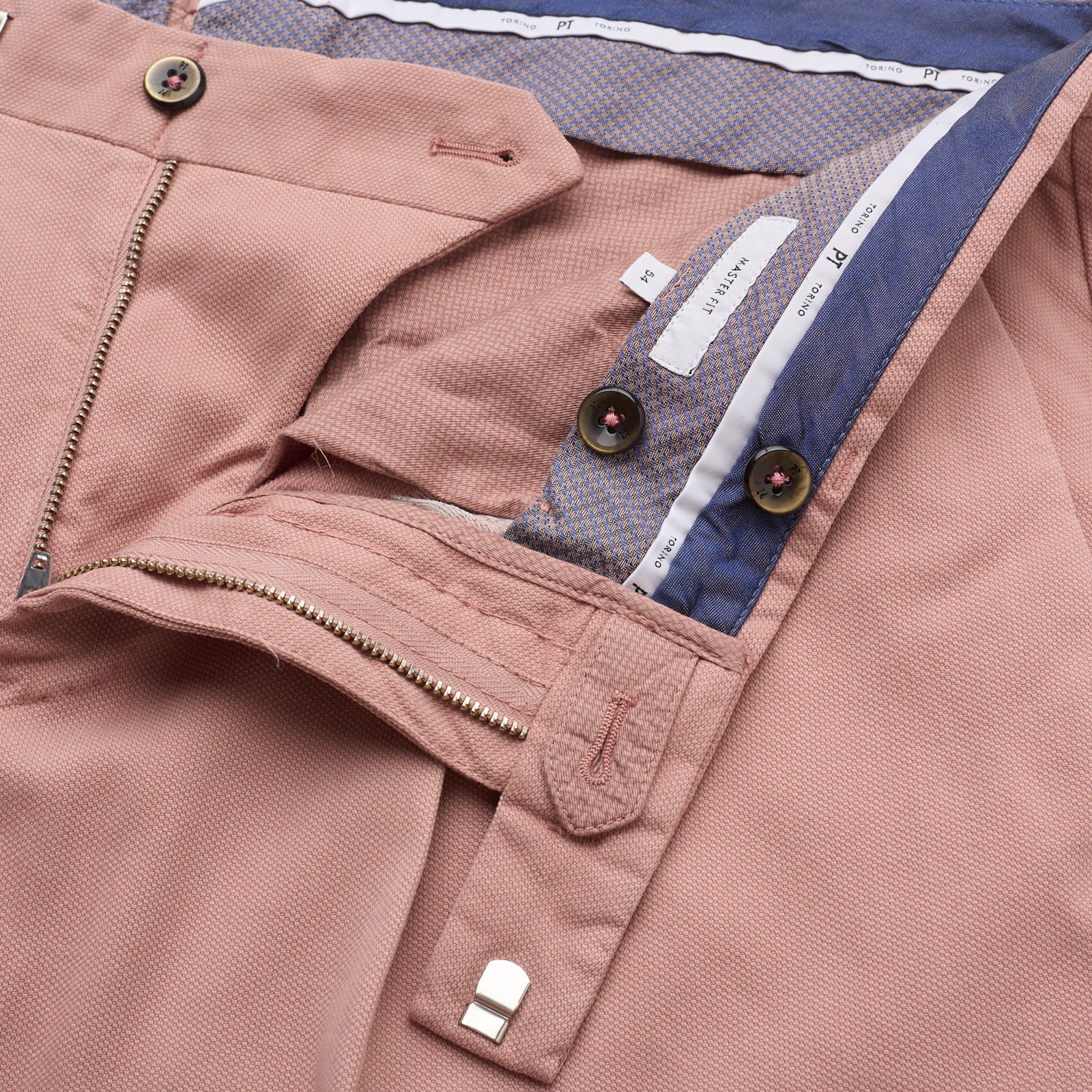 PT PANTALONI TORINO Mauve Cotton-Lyocell Master Fit Chino Pants NEW