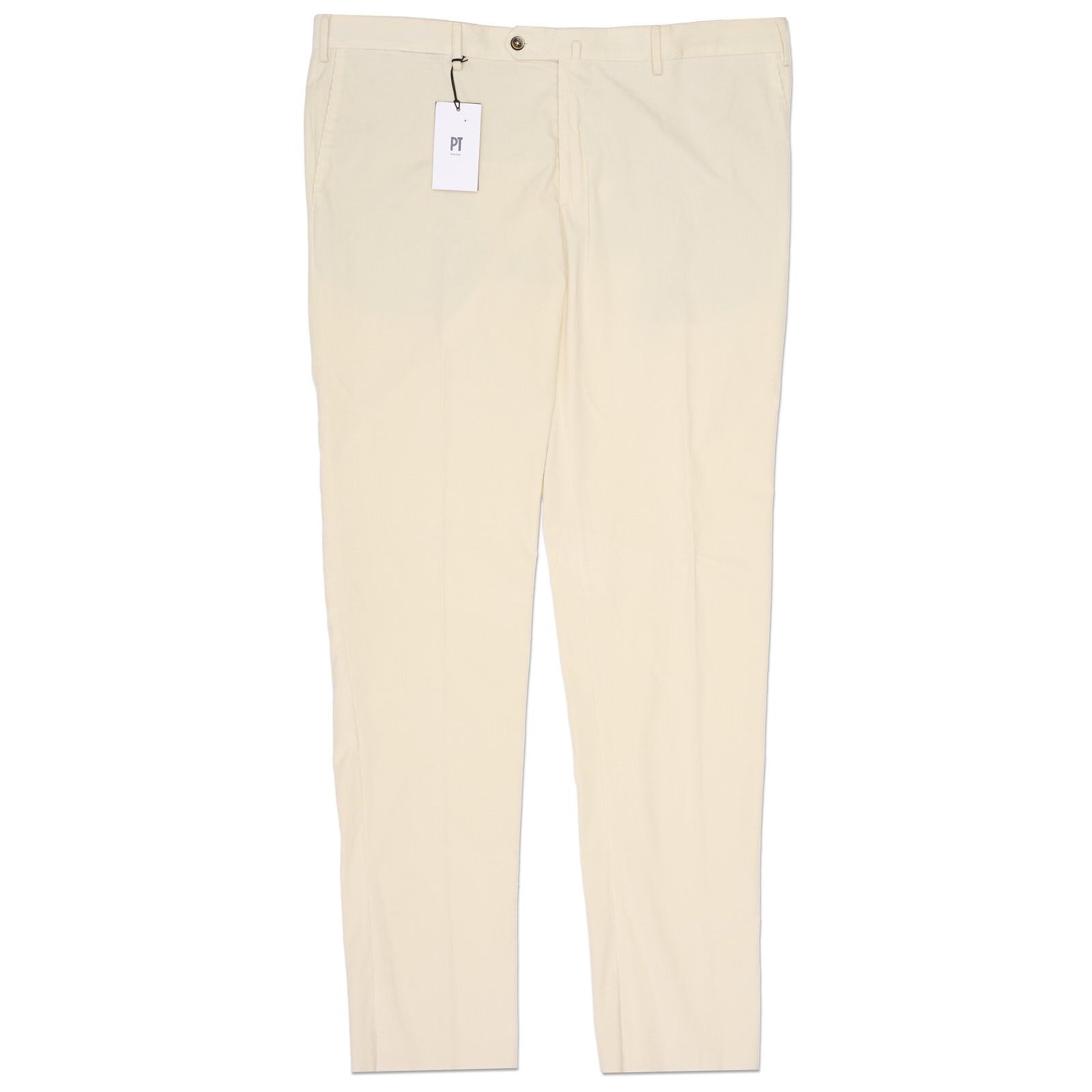 PT PANTALONI TORINO Cream Cotton Corduroy Slim Fit Stretch Pants EU 58 US 40 NEW