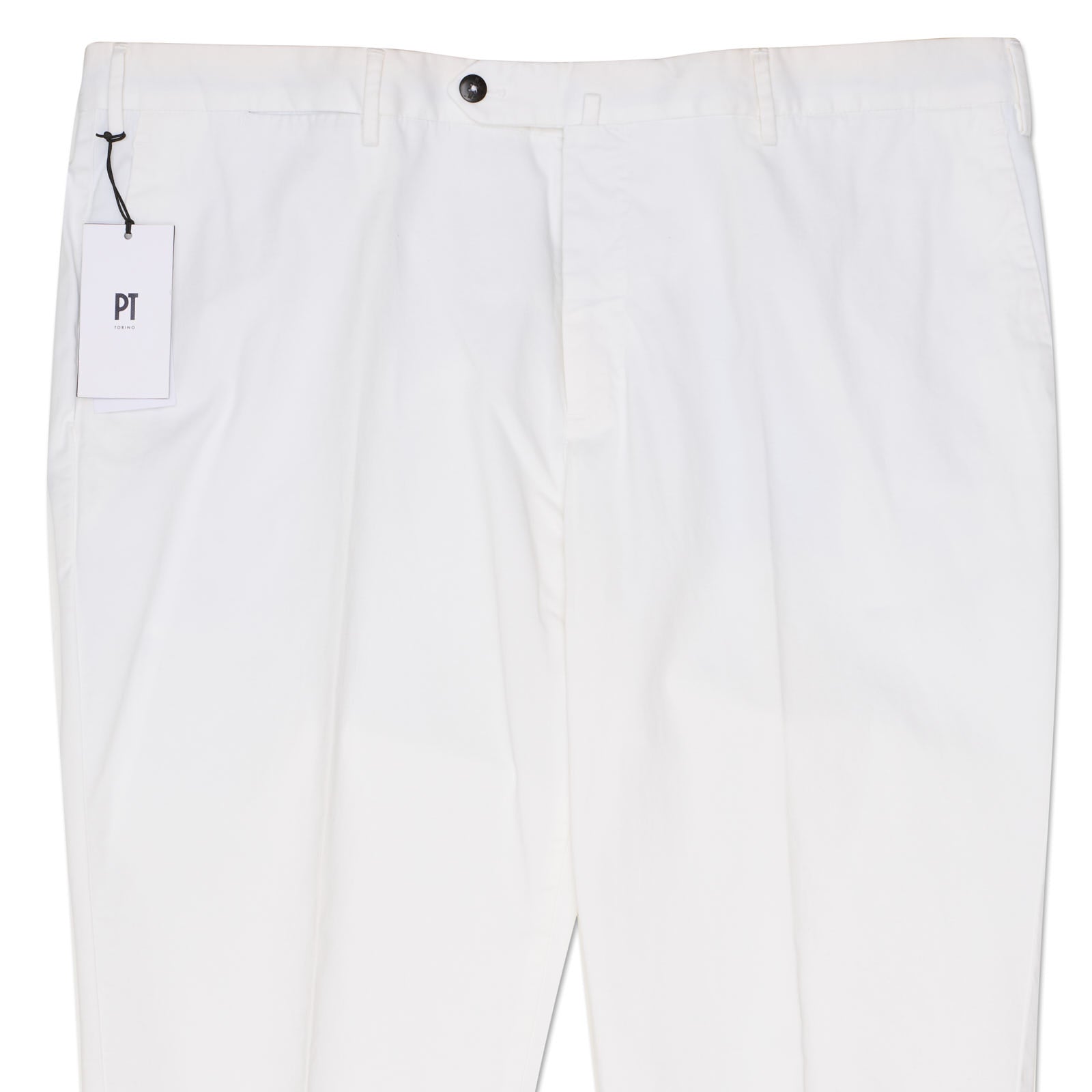 PT PANTALONI TORINO White Slim Fit Cotton Stretch Chino Pants NEW