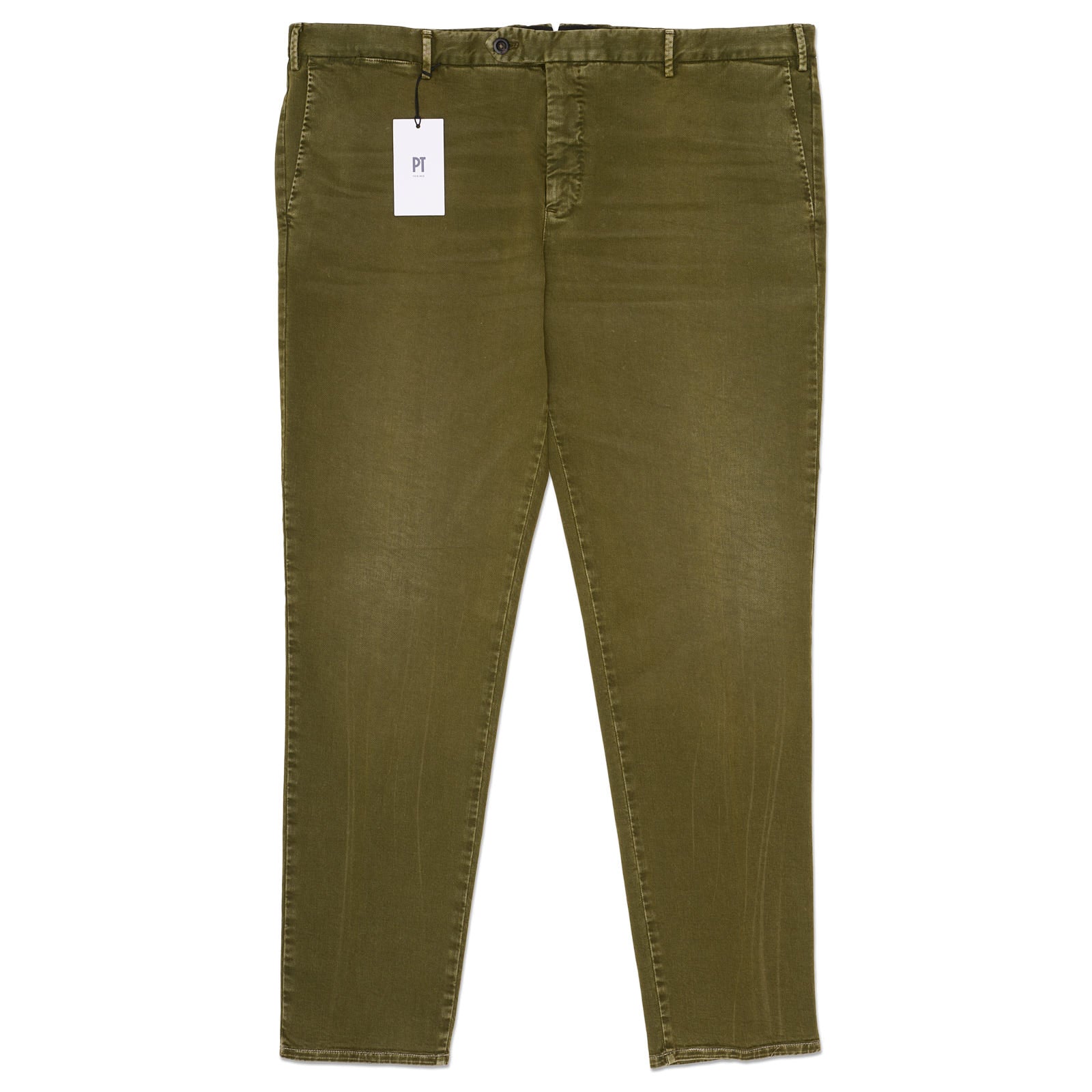 PT PANTALONI TORINO "Spark" Green Cotton Stretch Chino Pants EU 58 NEW US 42