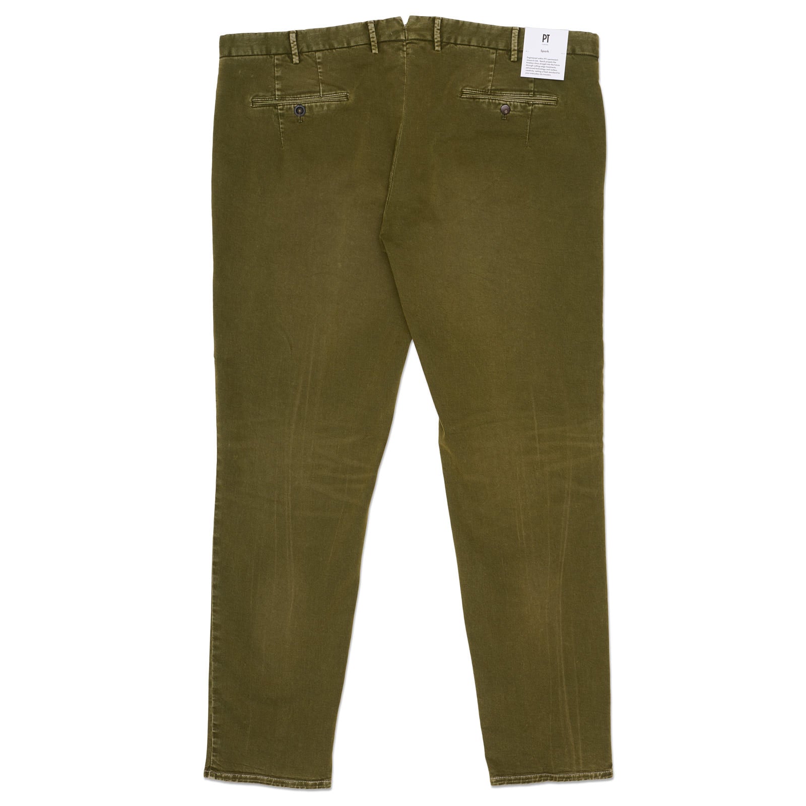 PT PANTALONI TORINO "Spark" Green Cotton Stretch Chino Pants EU 58 NEW US 42