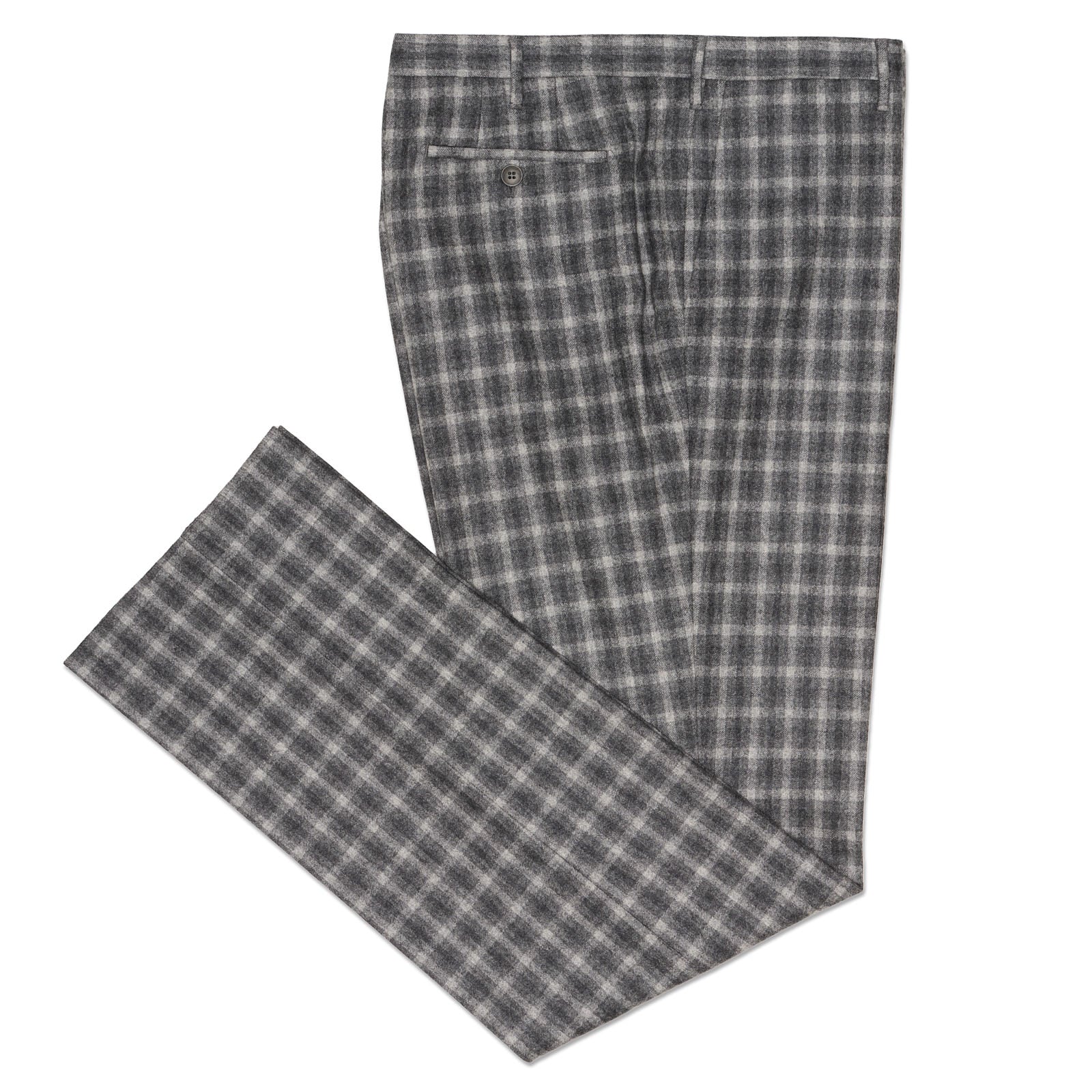 ROTA for VANNUCCI Gray Plaid Wool Dress Pants EU 60 NEW US 44