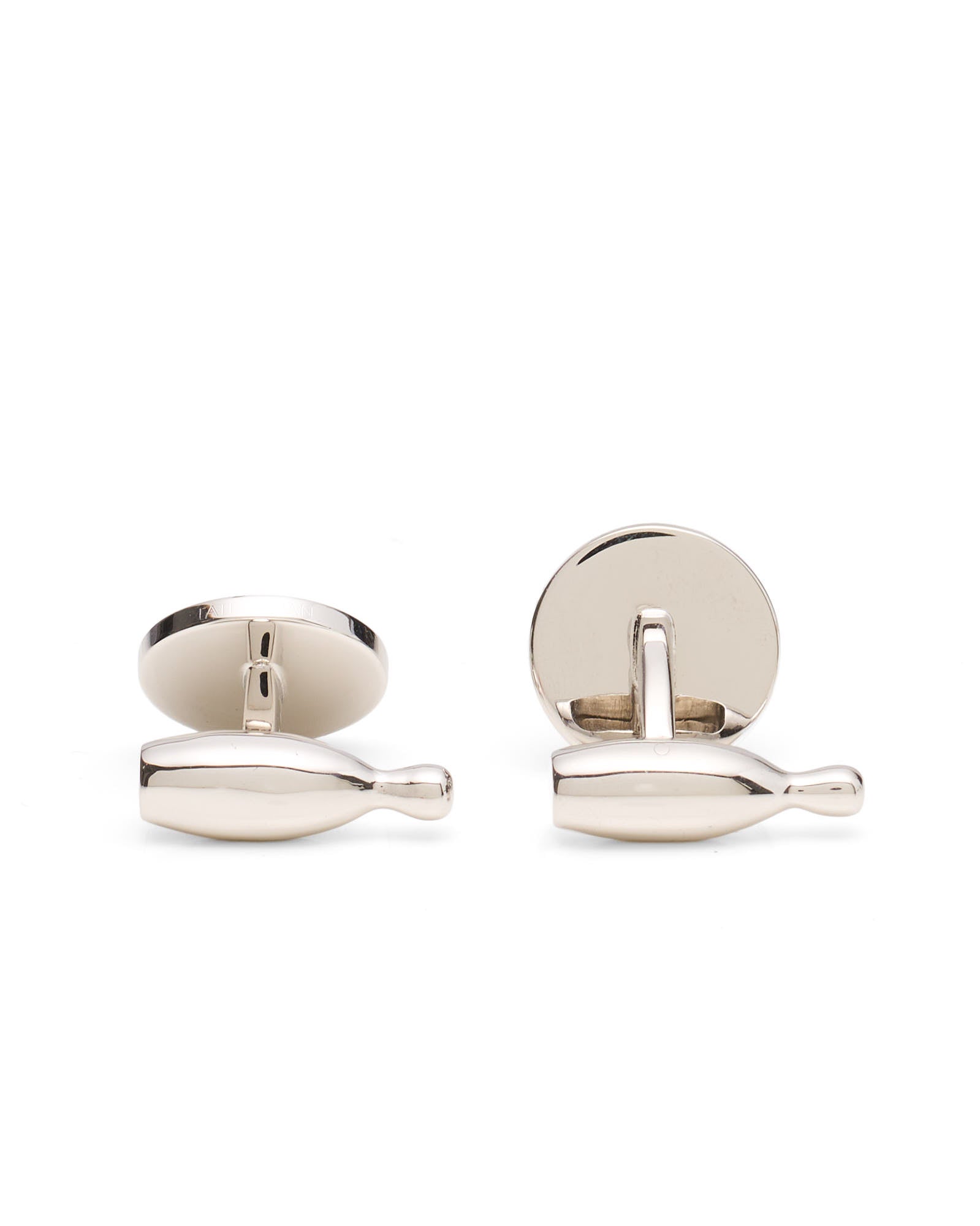 TATEOSSIAN London Bowling Silver Tone Cufflinks NEW