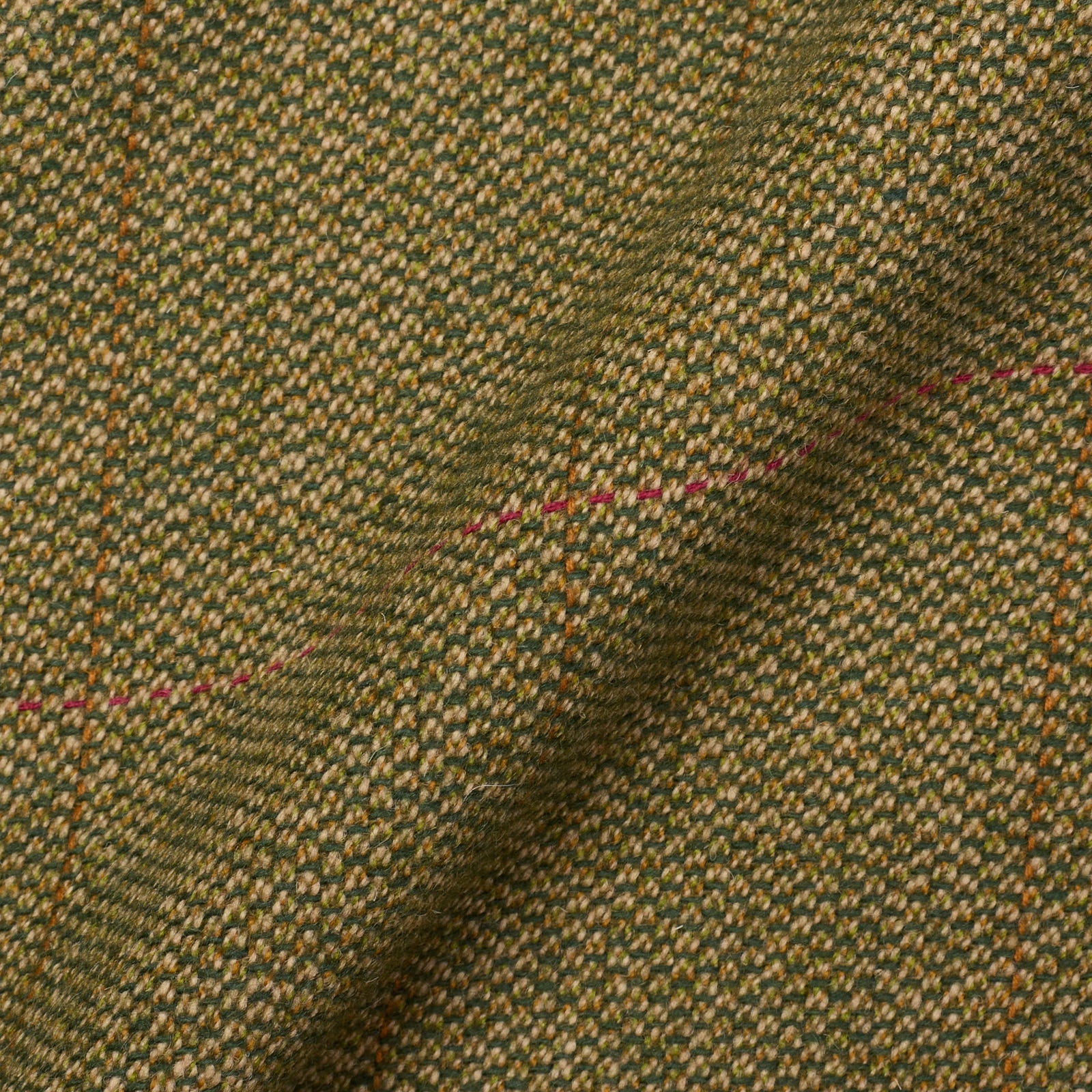 RUBINACCI LH Bespoke Handmade Plaid Tweed Wool 3 Piece Suit EU 52 US 42