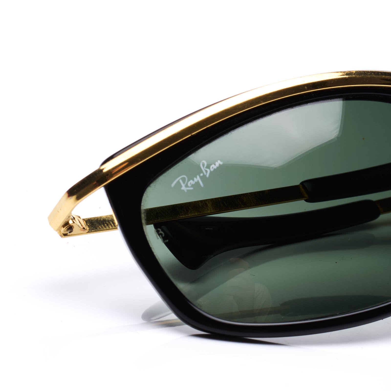 Rare B&L RAY BAN Black-Gold Olympian I RB2319 Sunglasses G-15 62mm