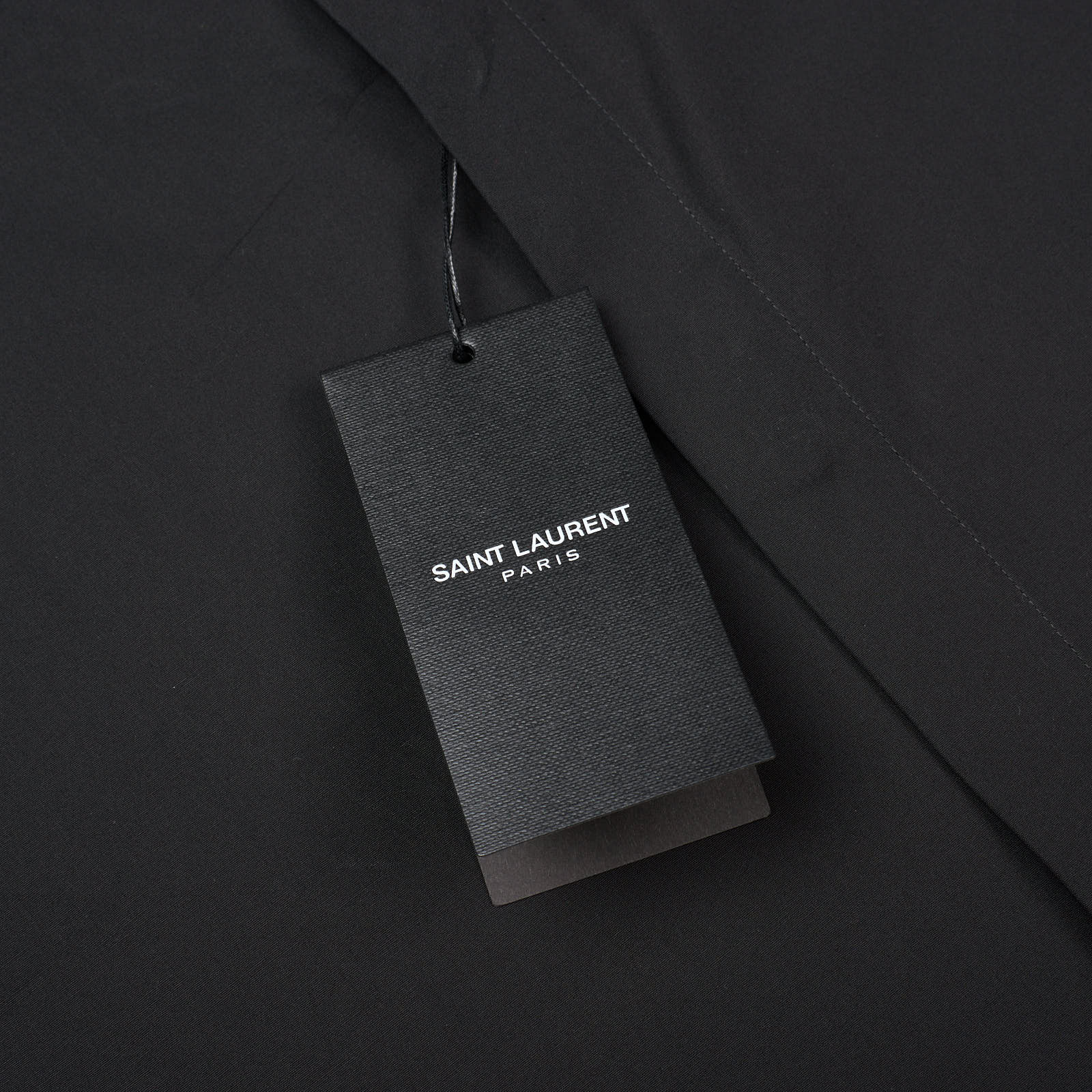 SAINT LAURENT Paris Black Cotton Dress Shirt EU 42 NEW US 16.5 Slim