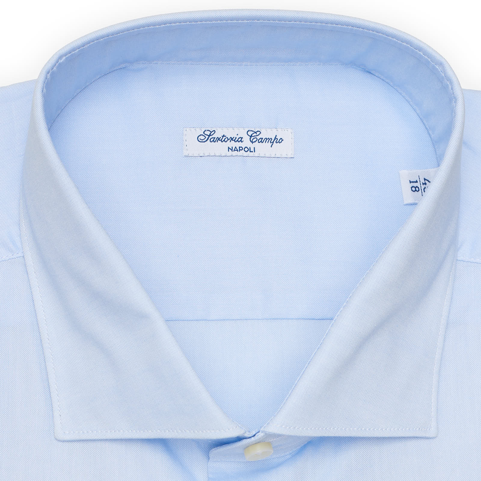 SARTORIA CAMPO NAPOLI Blue Broadcloth Cotton Dress Shirt NEW