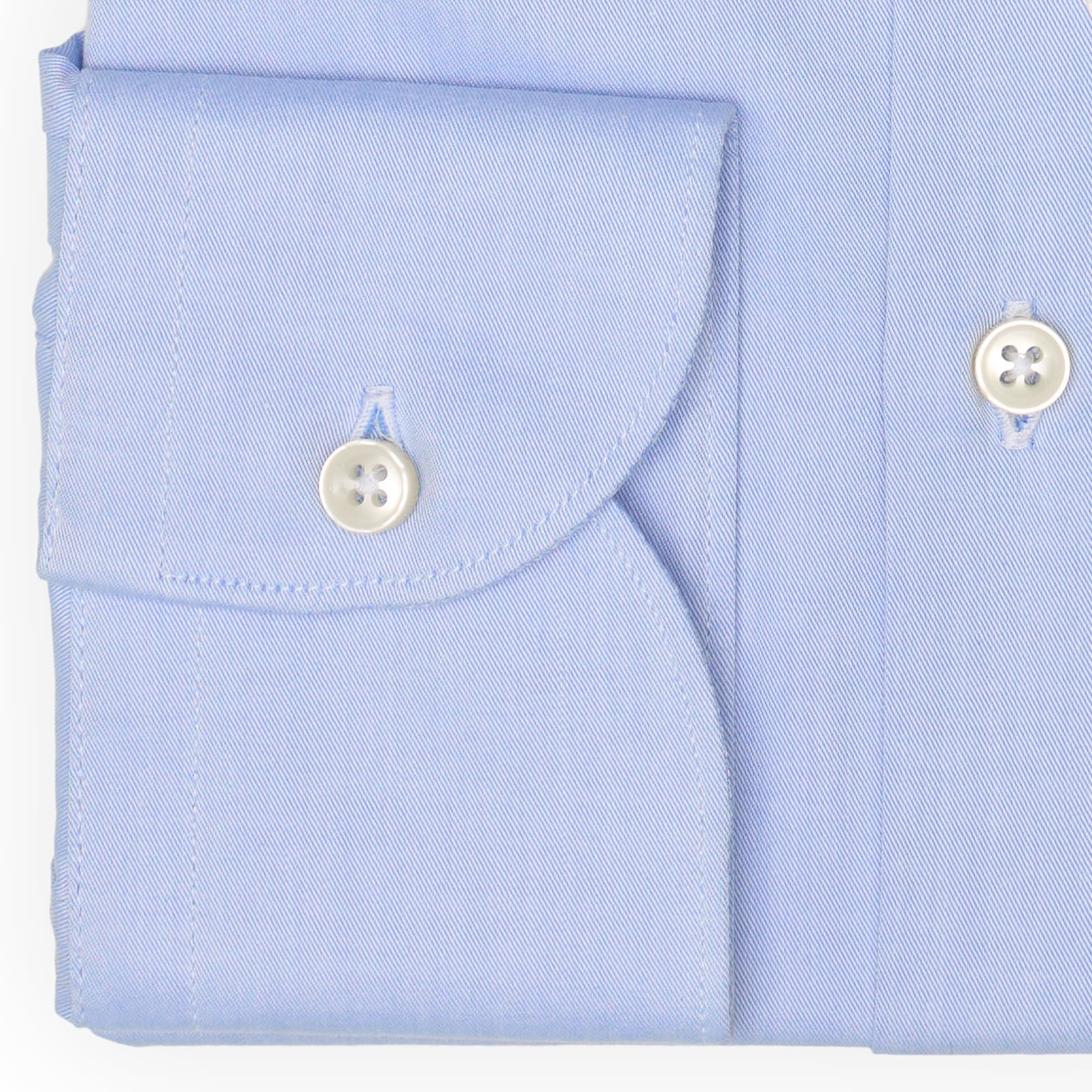 SARTORIA CAMPO Napoli Blue Twill Cotton Dress Shirt EU 38 NEW US 15