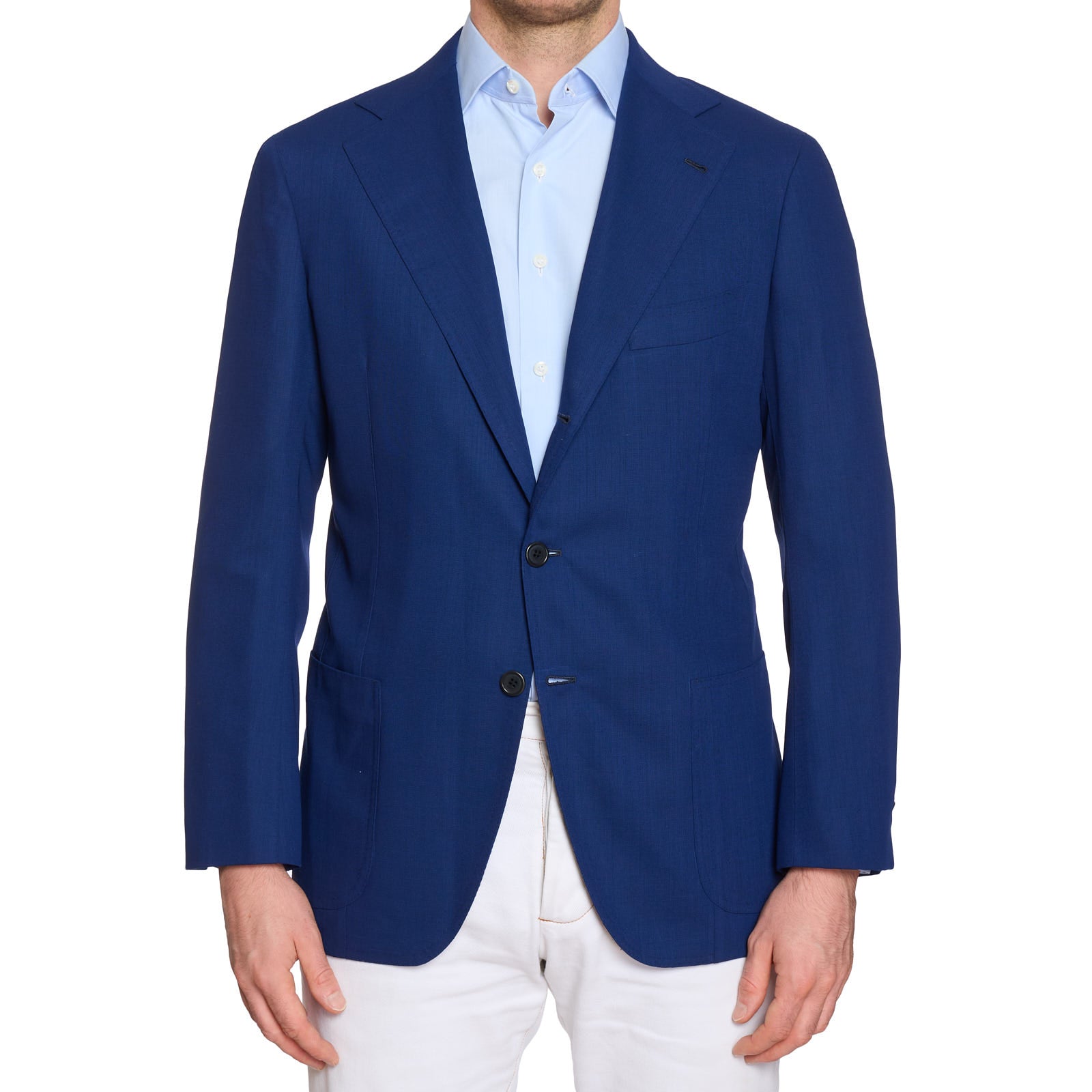 SARTORIA CIARDI Bespoke Handmade Blue Wool Mohiar Jacket EU 50 NEW US 40