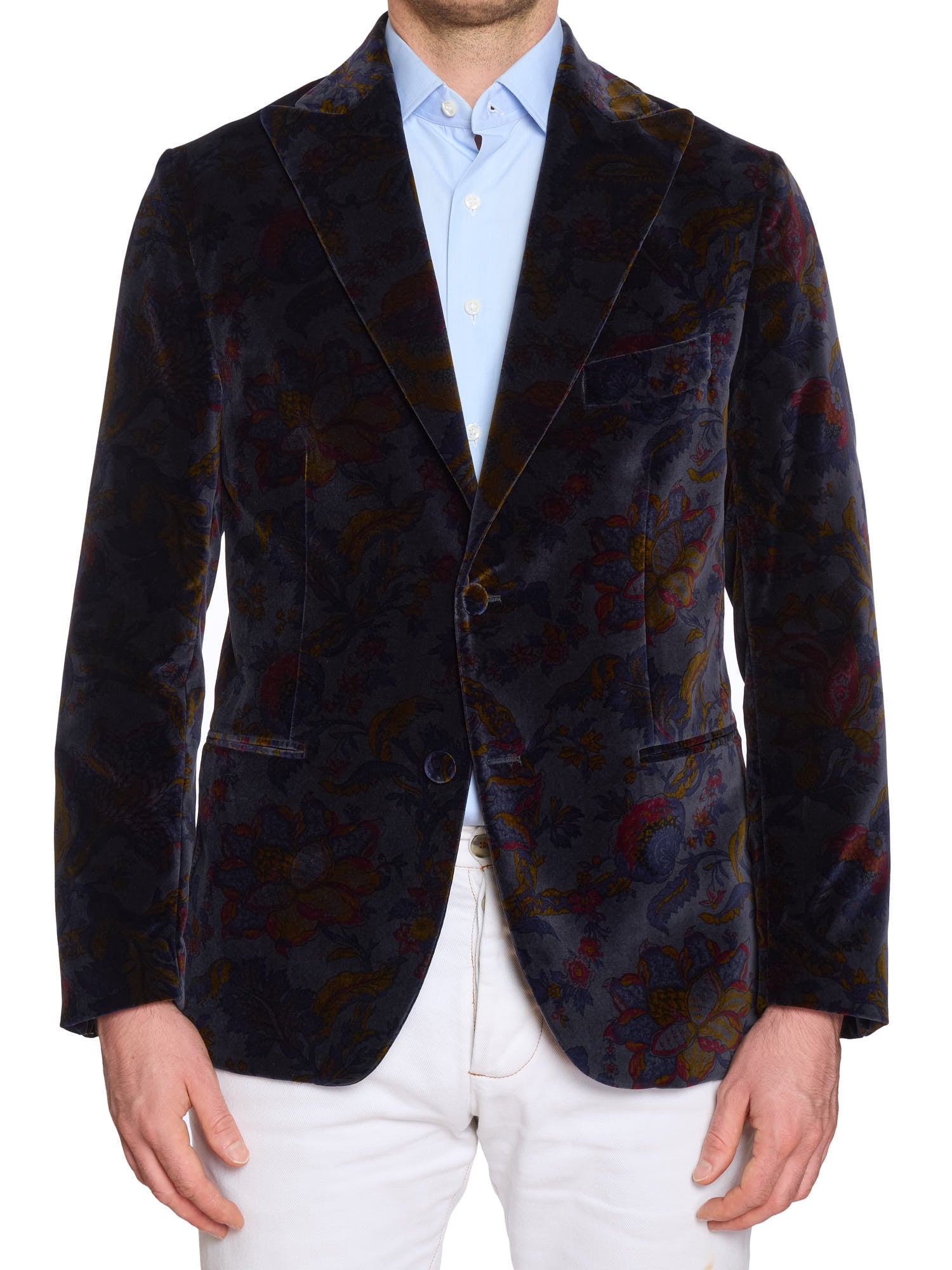 SARTORIA PARTENOPEA Blue Velvet Dinner Jacket Blazer EU 50 NEW US 40 Current Model