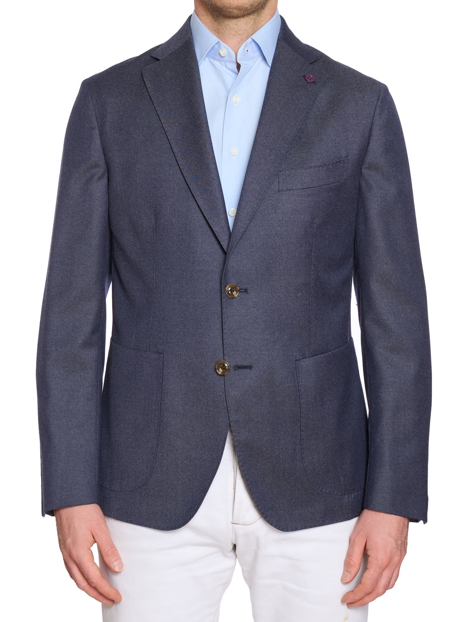 SARTORIA PARTENOPEA Blue Wool Jacket Blazer EU 50 NEW US 40 Current Model