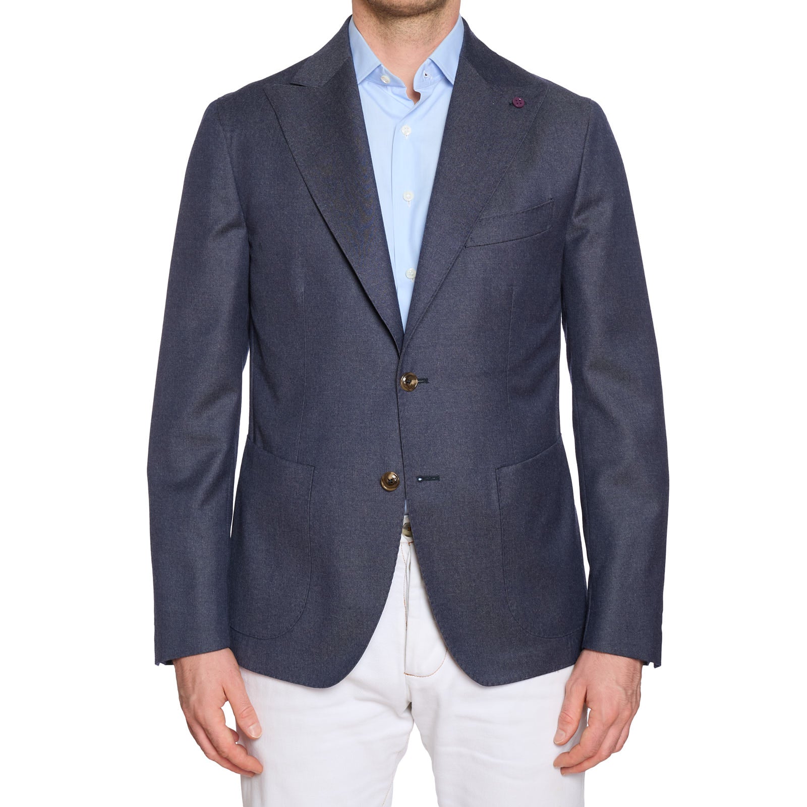 SARTORIA PARTENOPEA Blue Wool Jacket Blazer EU 50 NEW US 40 Current Model