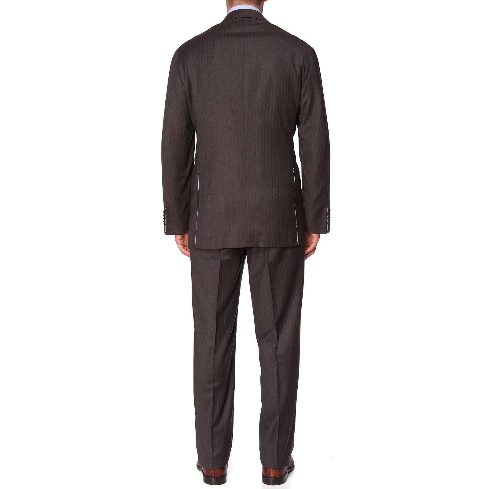 SARTORIA PARTENOPEA Diplomat Brown Super 150's Handmade Suit EU 56 US 44