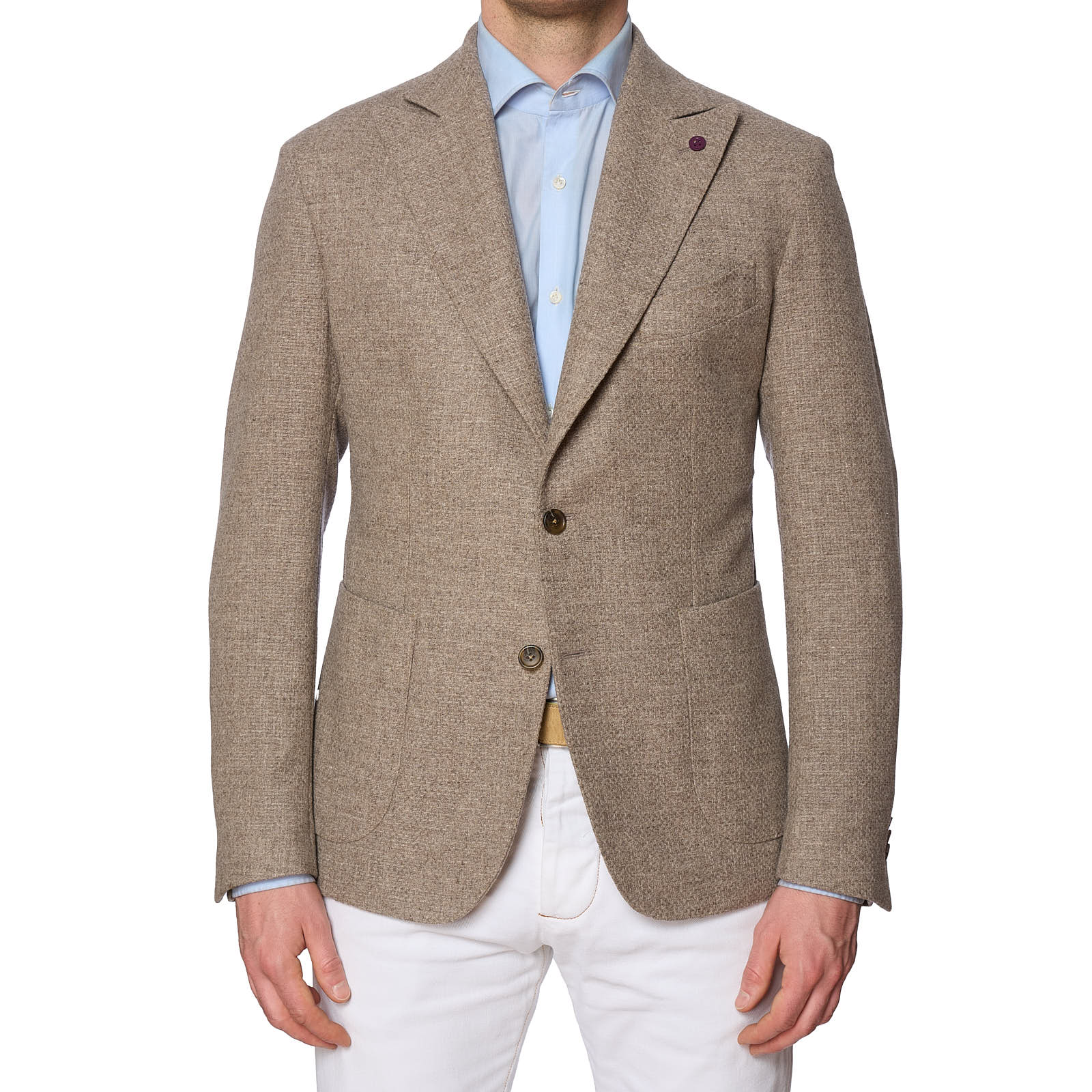 SARTORIA PARTENOPEA Beige Wool-Cashmere Jacket EU 50 NEW US 40  Current Model